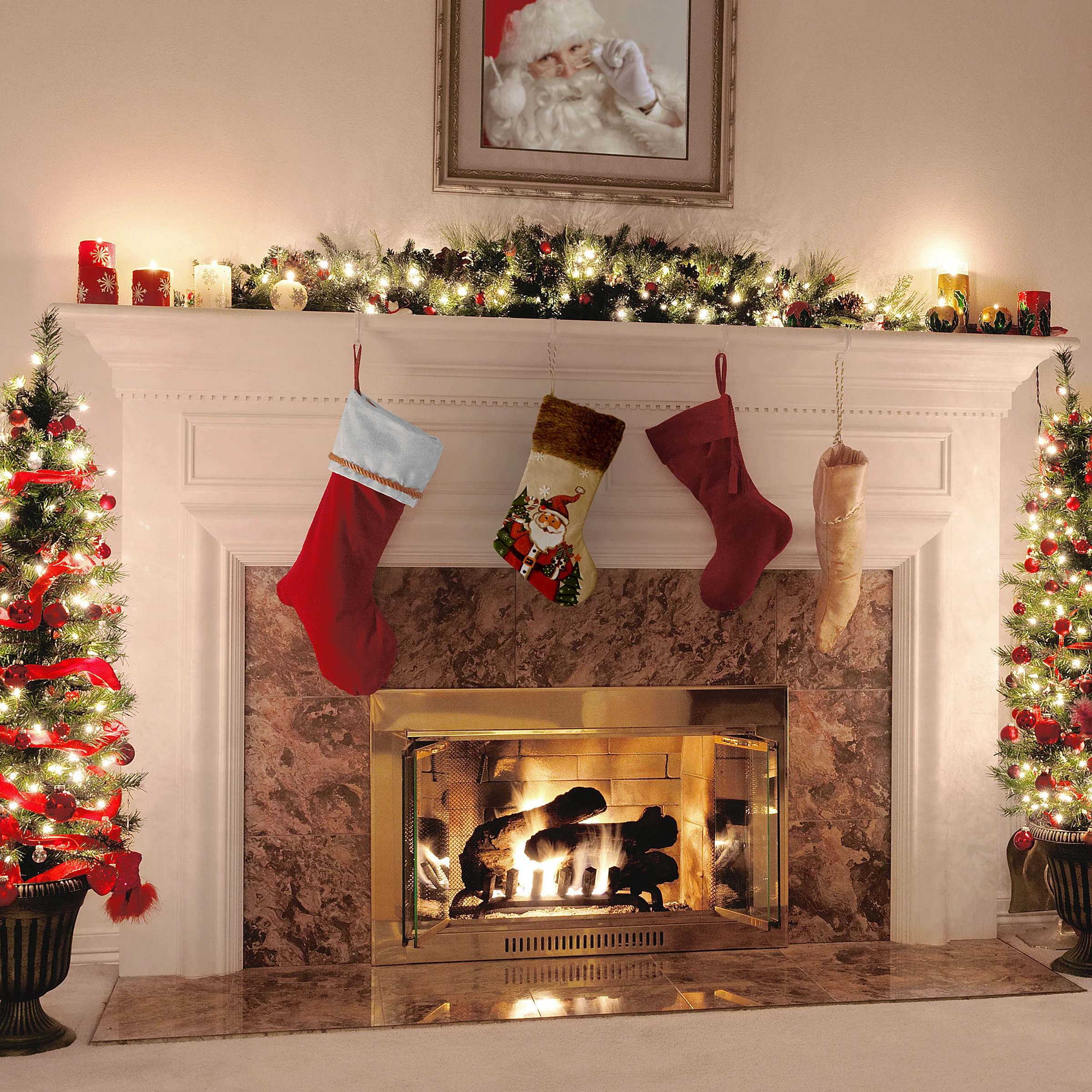 21 in. Rural Homestead Collection Santa Stocking - Image 2
