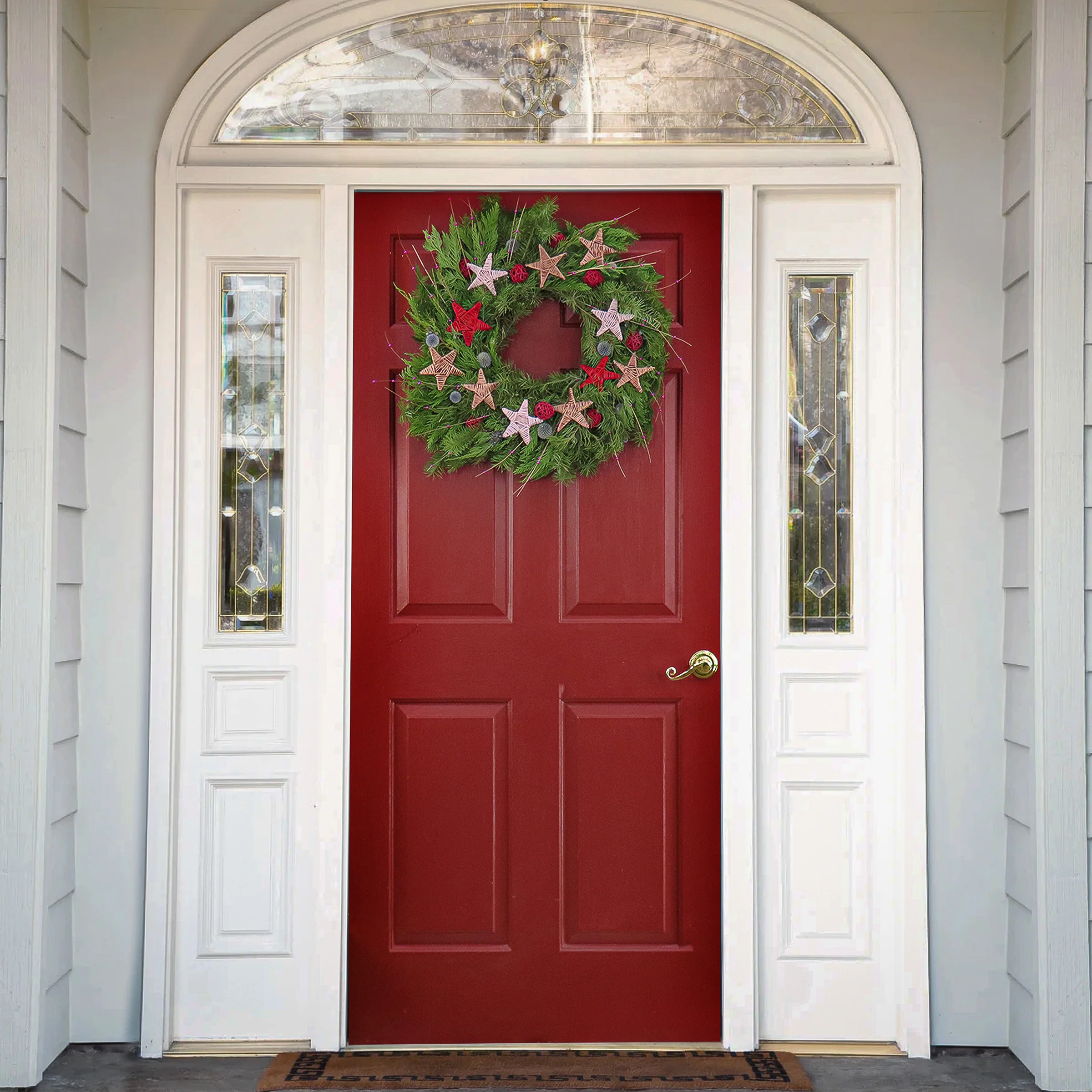 22 in. Fresh Evergreens Wreath - Image 2