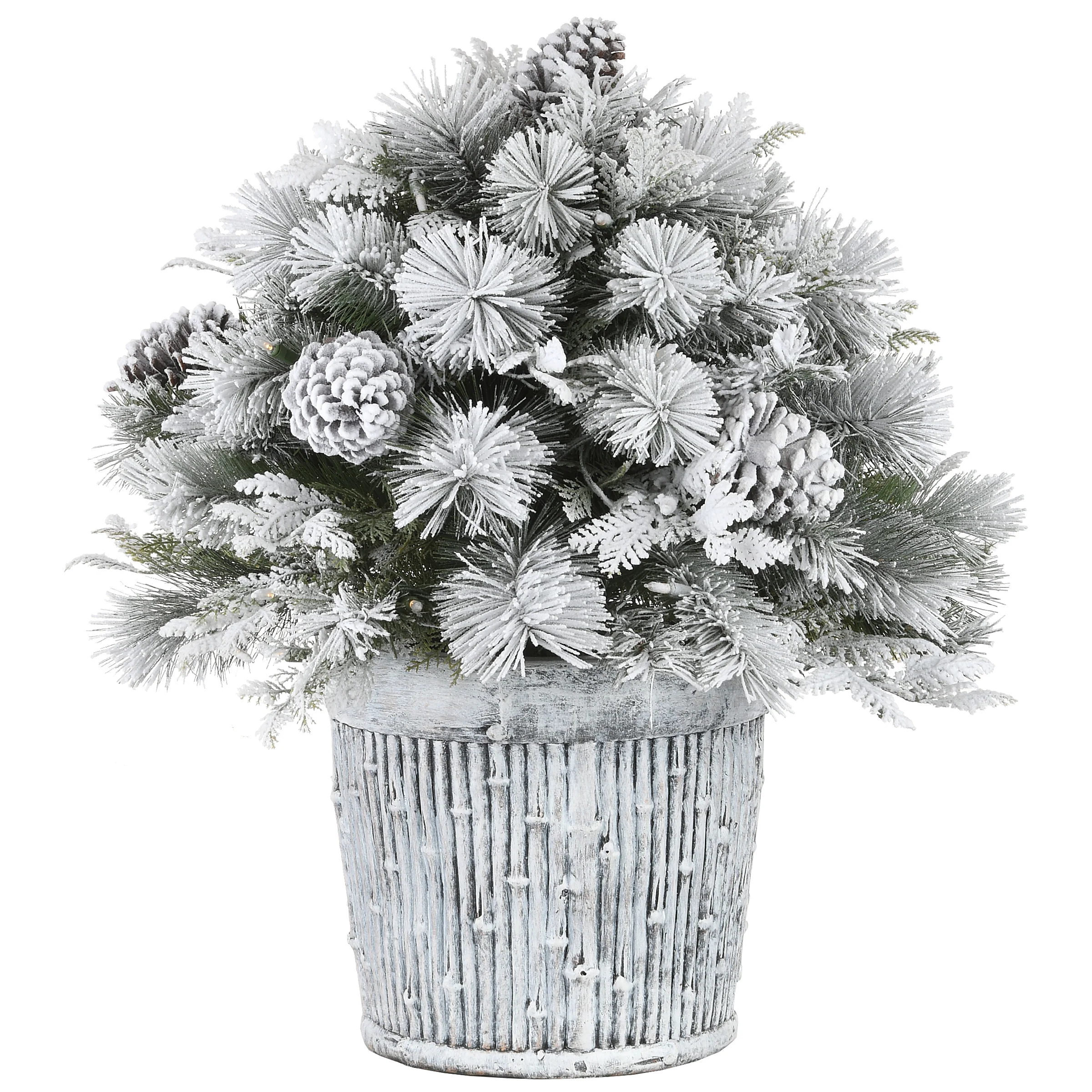 22 in.Pre-Lit Snowy Chiwaw Basin Tree with LED Lights, Plug-In - Image 5
