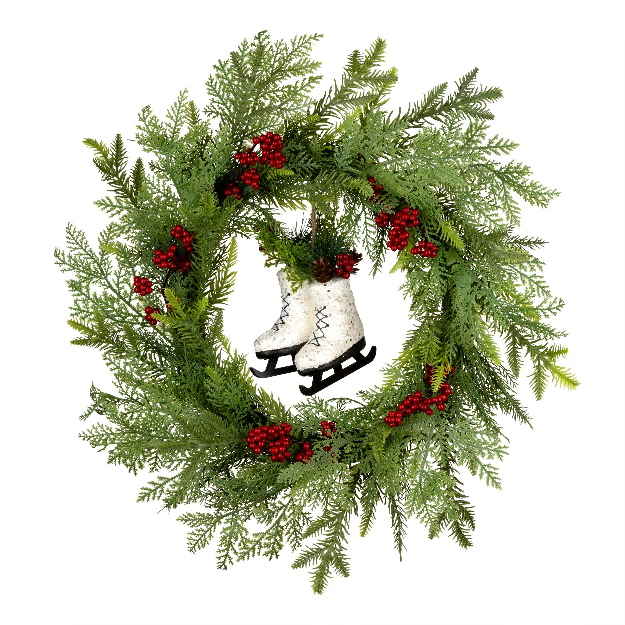 22 in. Winter Skates Wreath - Image 3