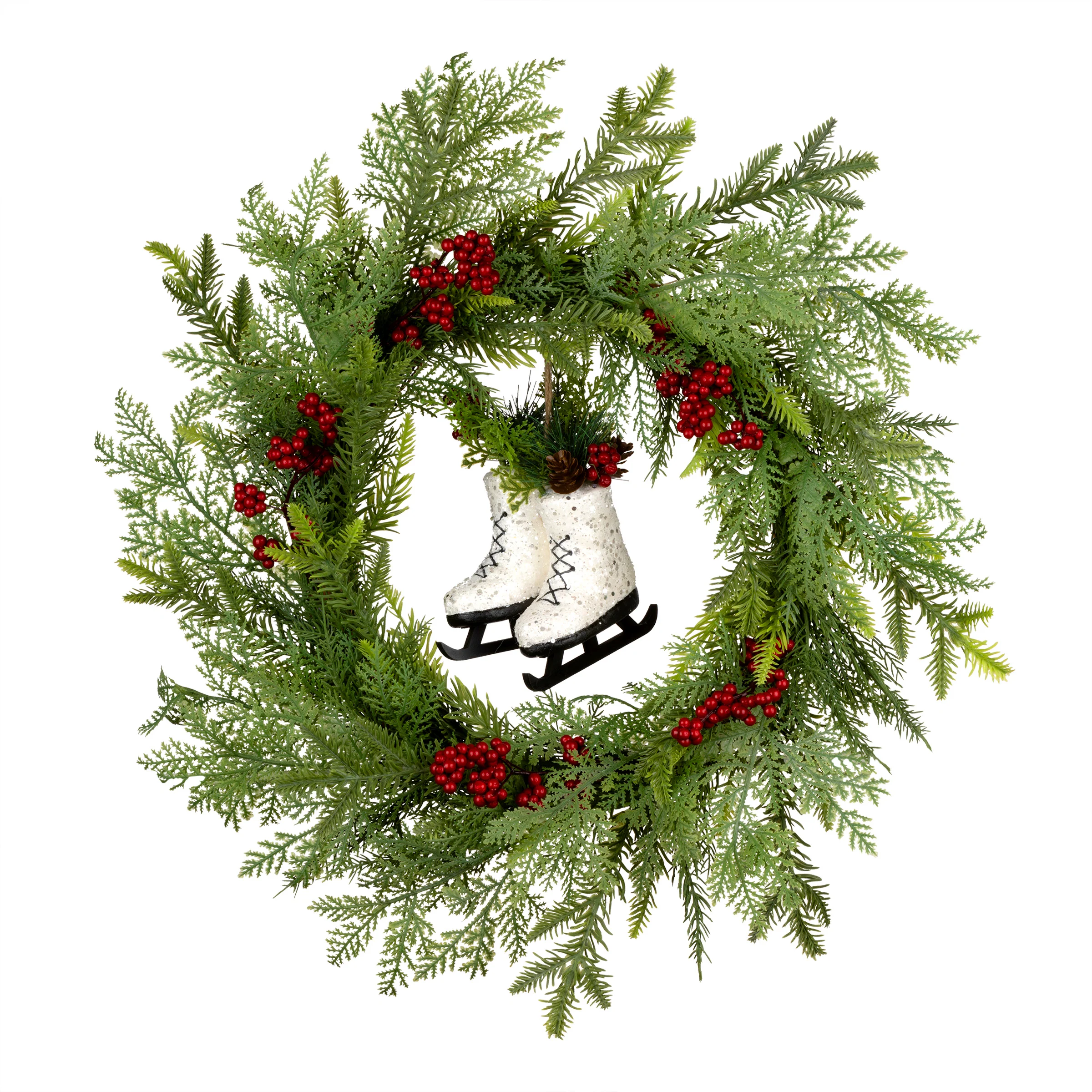 22 in. Winter Skates Wreath - Image 5