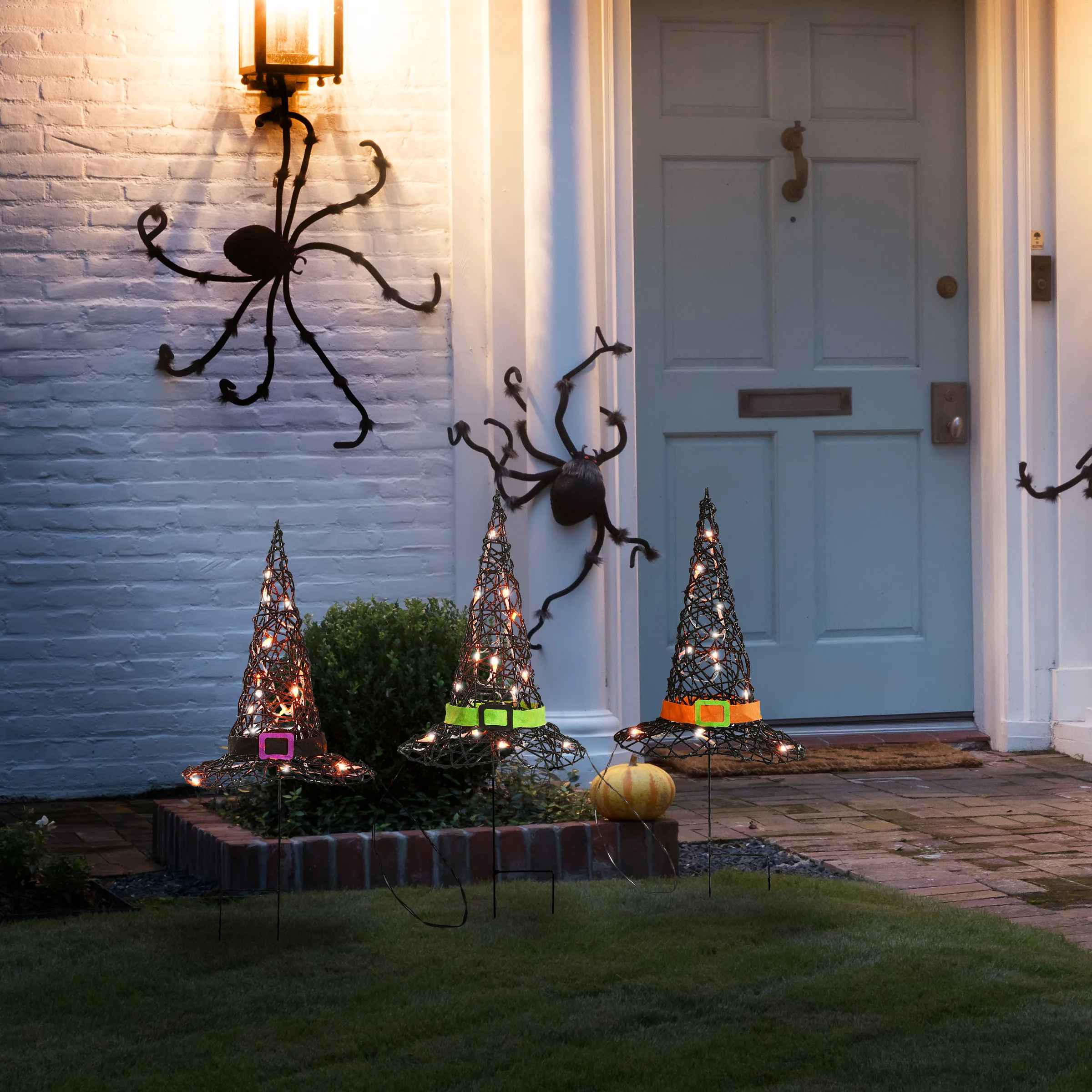 23 in. Halloween Pre-Lit Black Witchs Hat Garden Stakes - Image 2