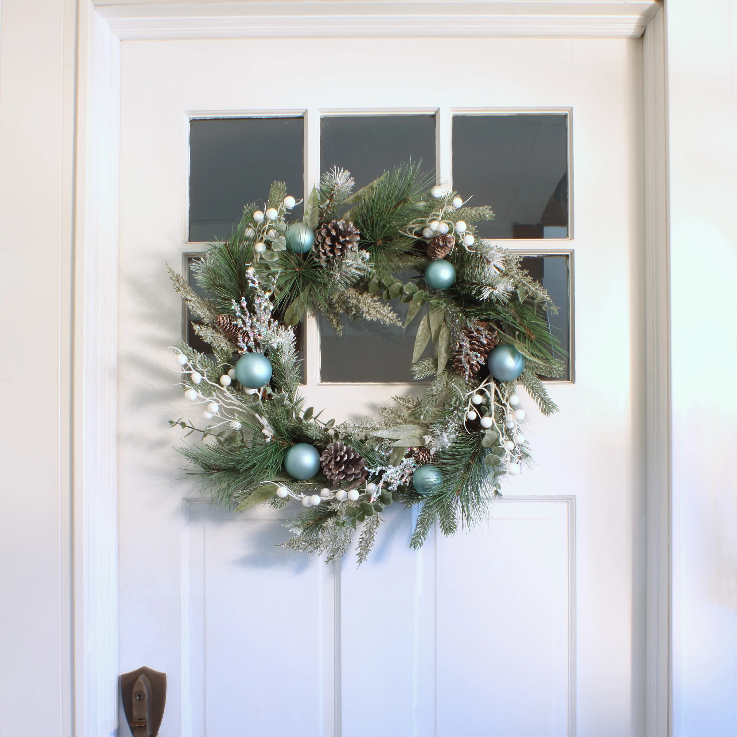 24 in. Decorated Evergreen Christmas Wreath - Image 2