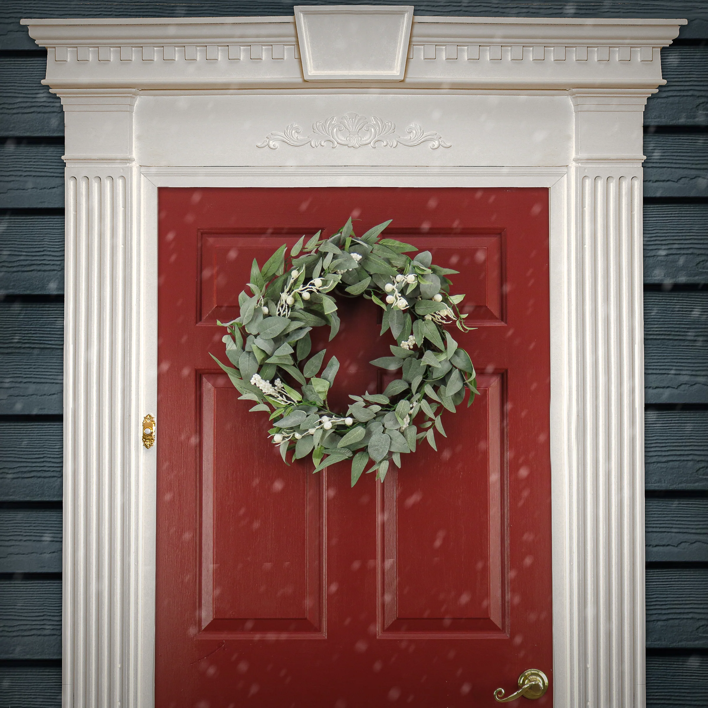 24 in. Mixed Leaves Decorated Wreath - Image 2