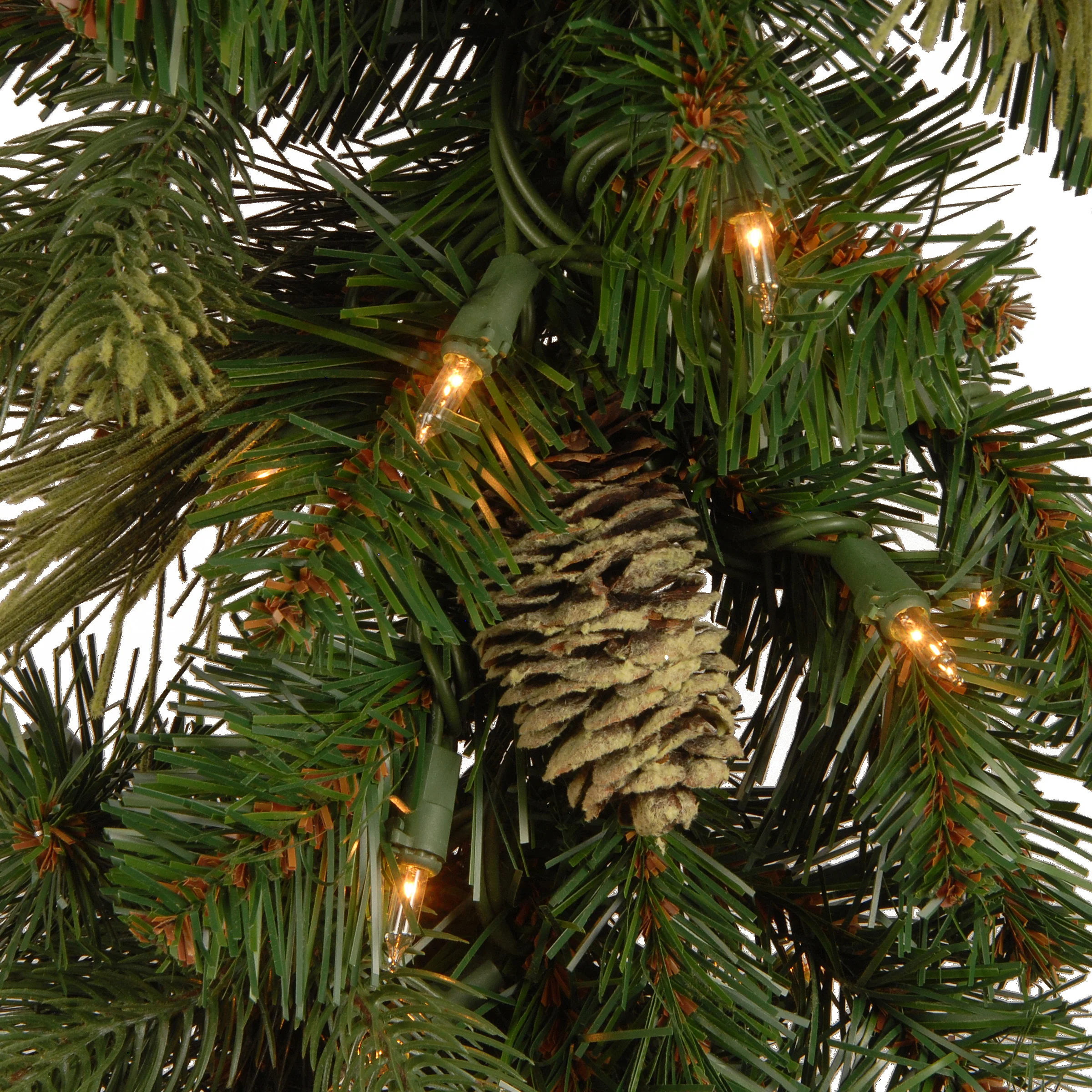 24 in. Pre-Lit Carolina Pine Wreath with LED Lights - Image 3