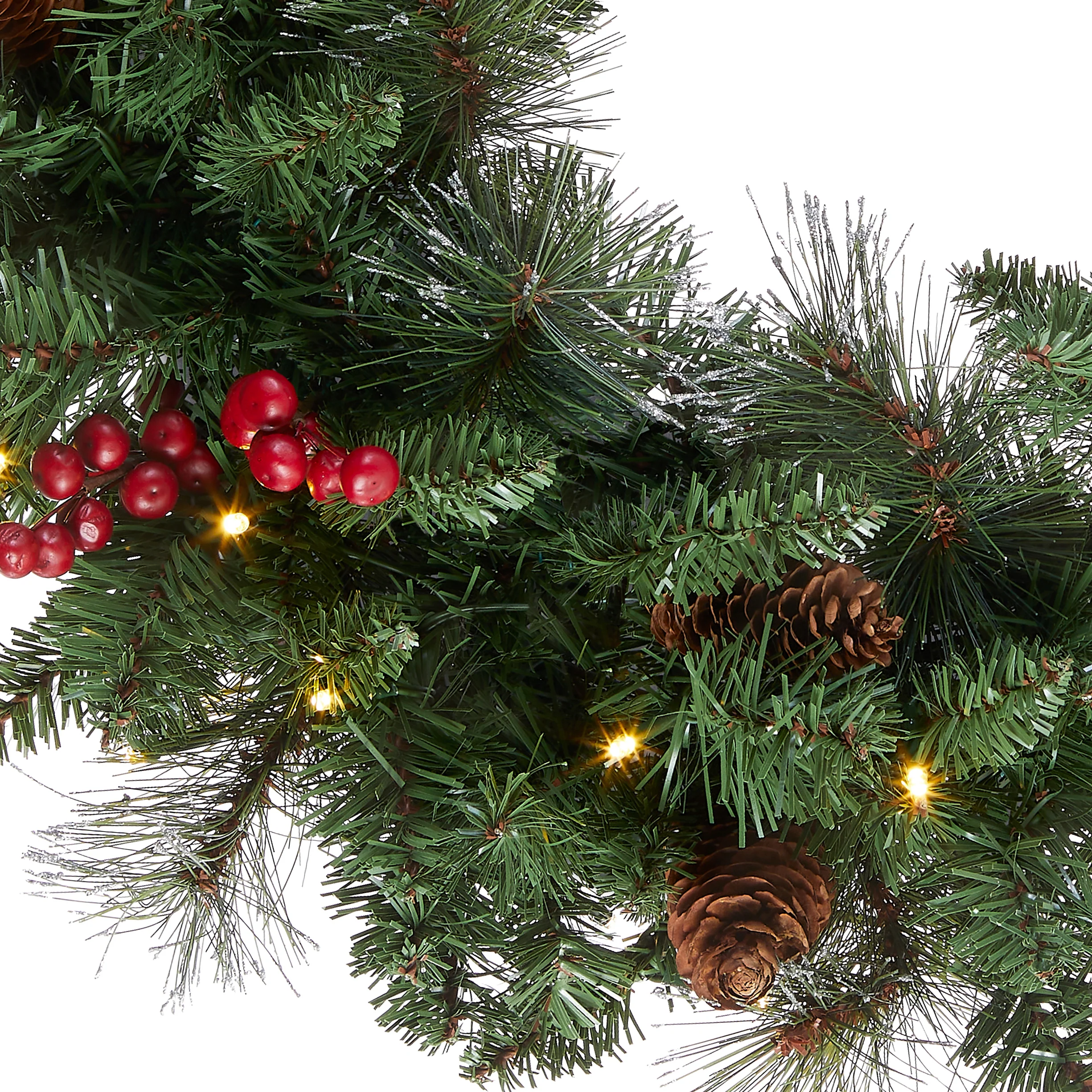 24 in. Pre-Lit Crestwood Spruce Wreath with Infinity Lights - Image 3