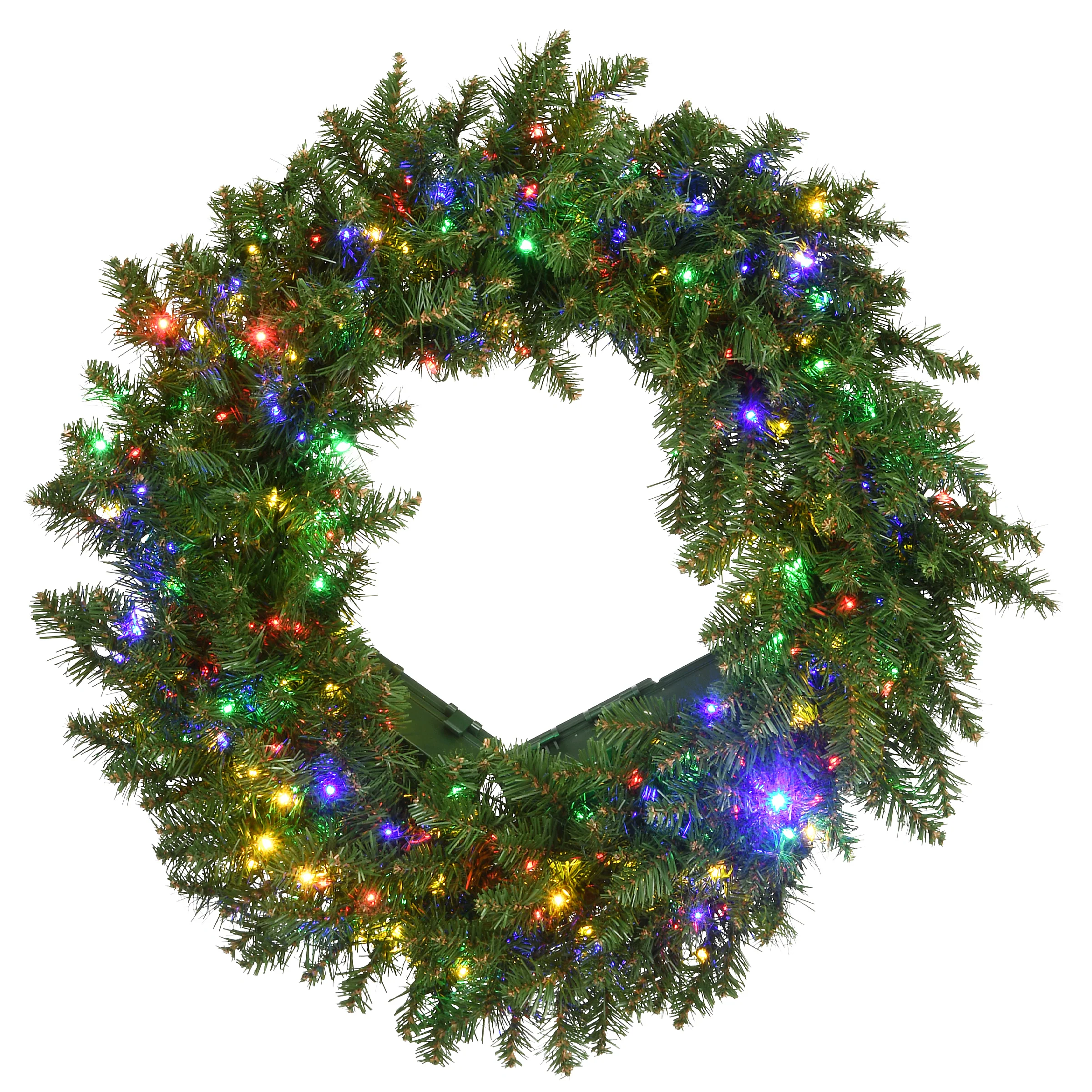 24 in. Pre-Lit Kingswood Fir Wreath with Dual Color Infinity Lights - Image 2