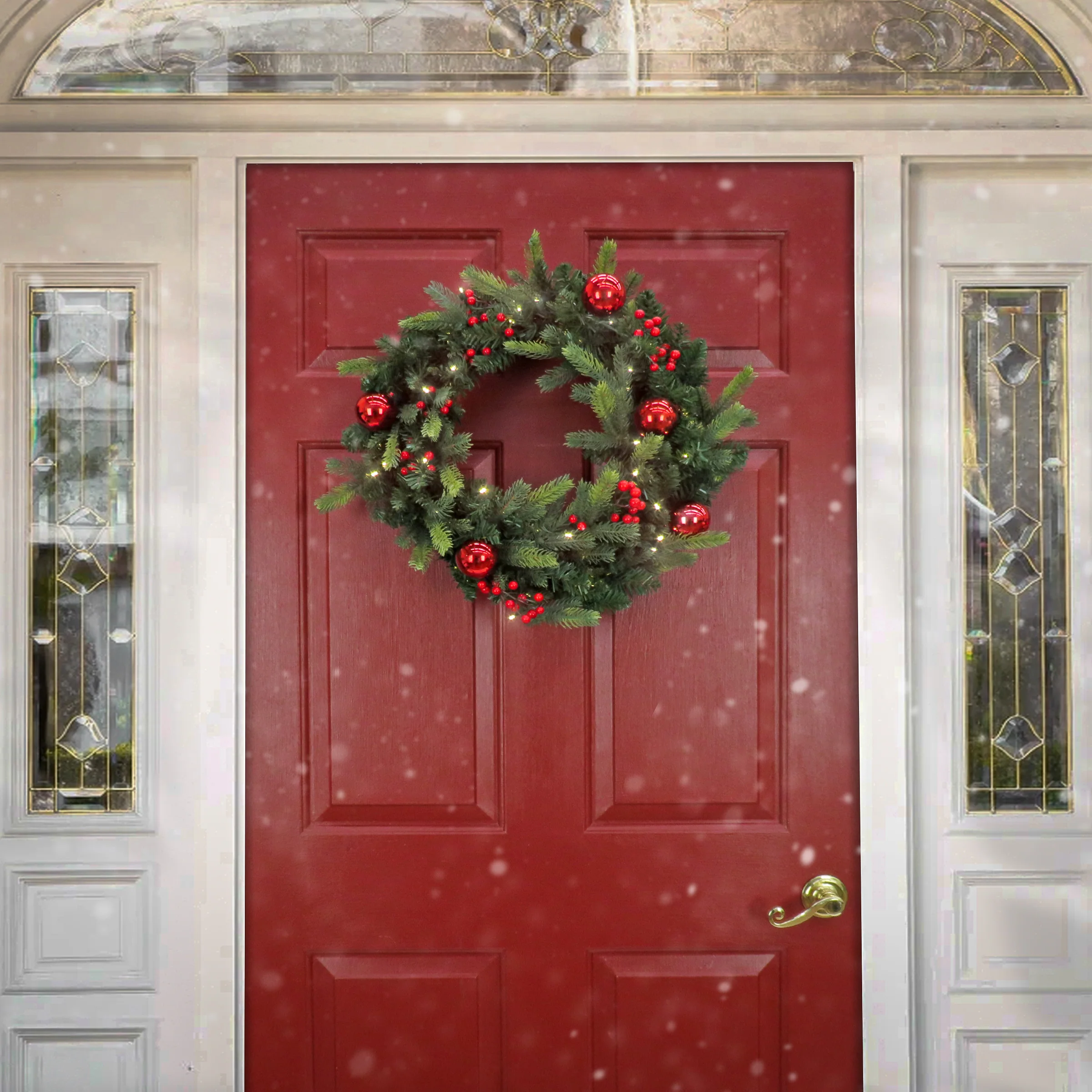 24 in. Pre-Lit Scotch Creek Fir Wreath - Image 2