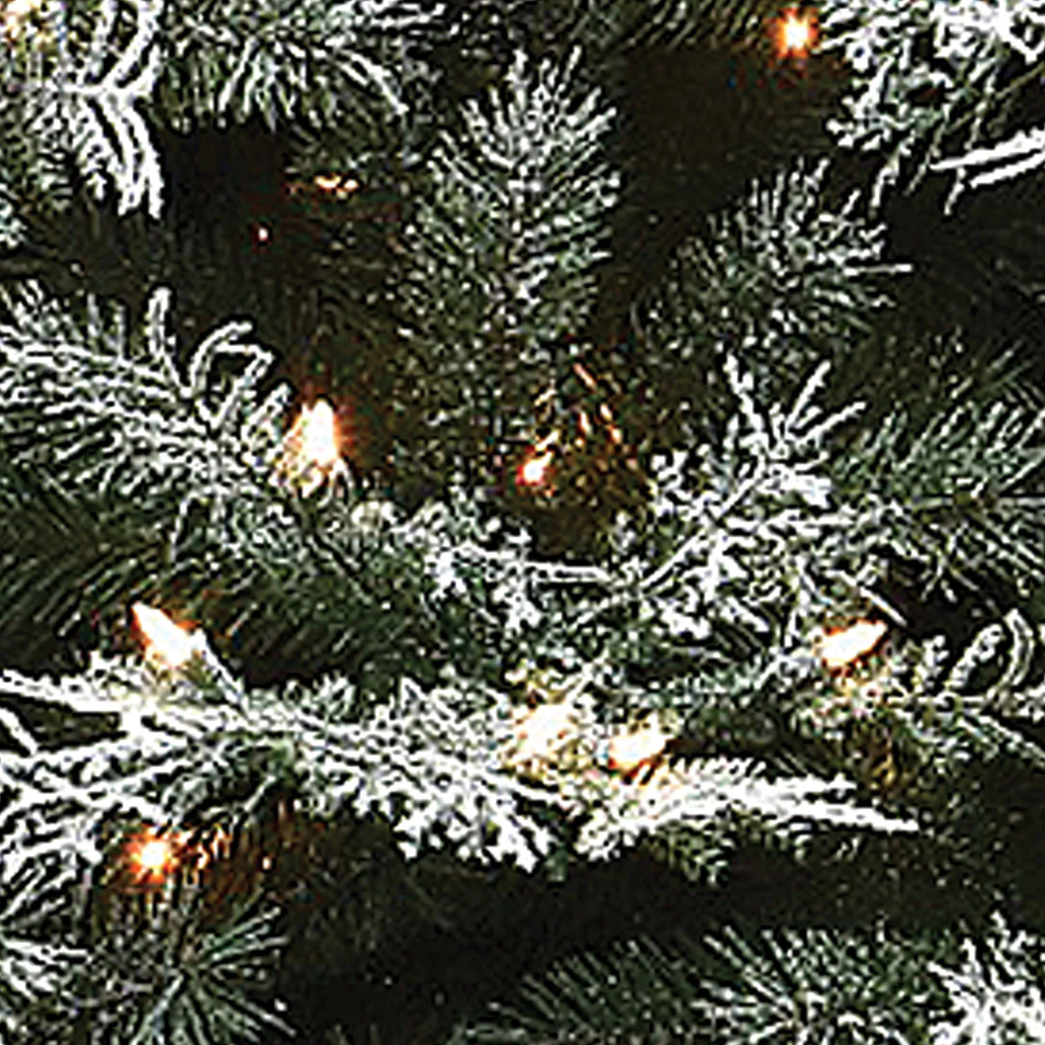 24 in. Pre-Lit Snowy Stonington Fir Wreath with LED Lights - Image 3