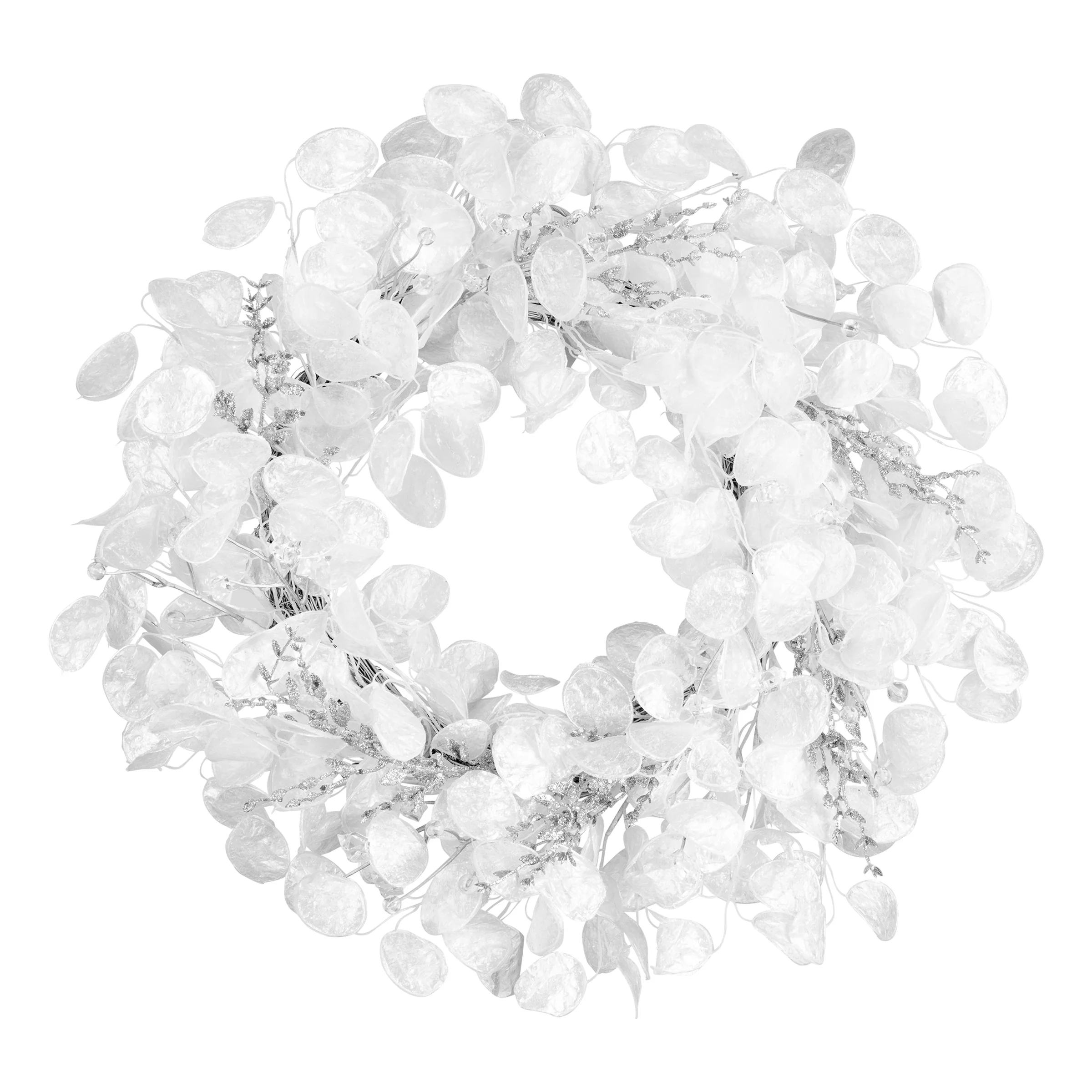24 in. Winter Frost White Wreath - Image 5