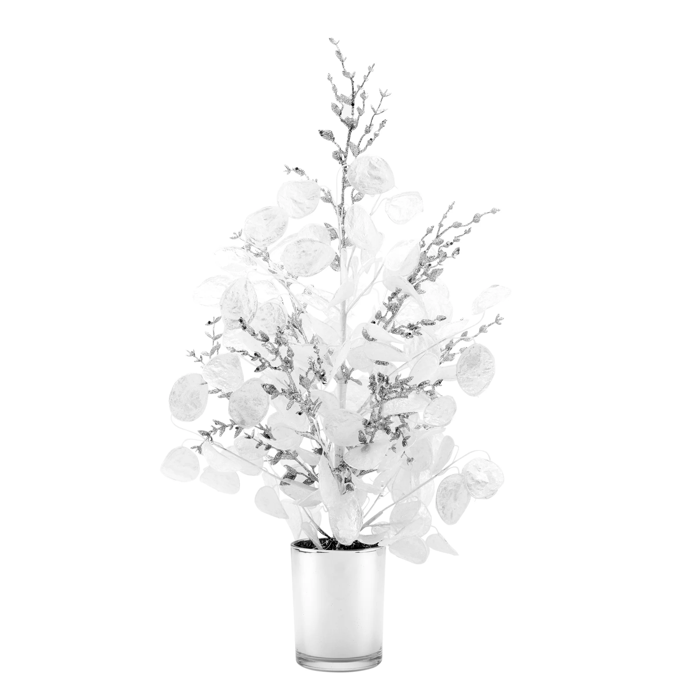 26in. White Frost White Tabletop Tree - Image 5