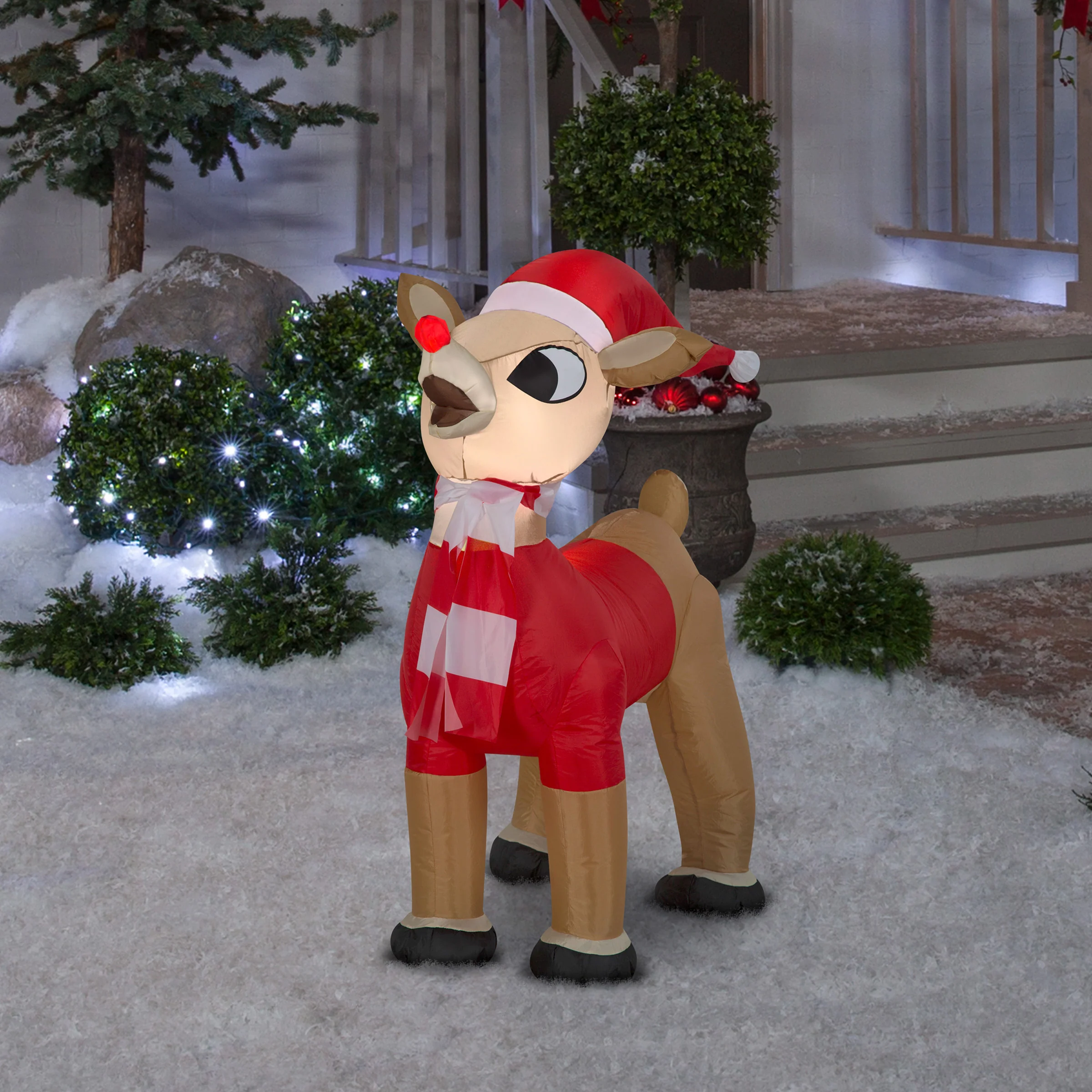 3.5 ft. Inflatable Rudolph the Red Nosed Reindeer - Image 2
