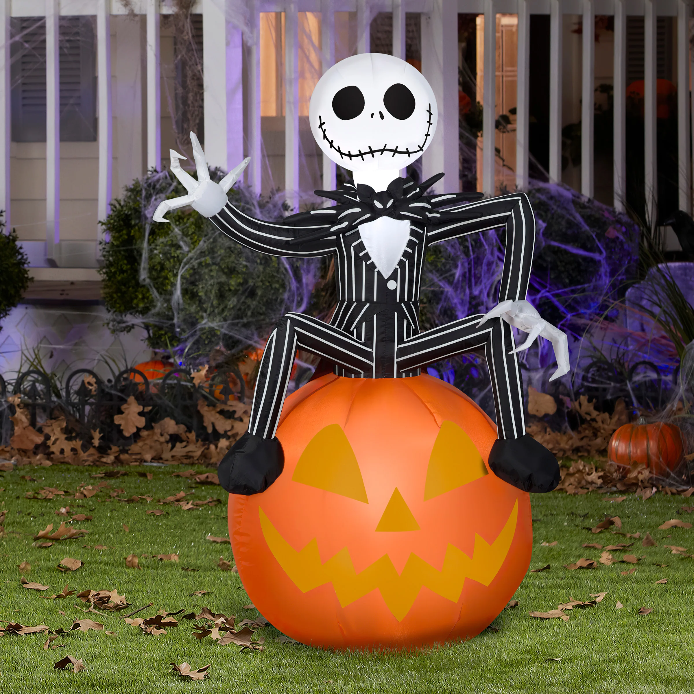 3.5 ft. Jack Skellington on Pumpkin - Image 2