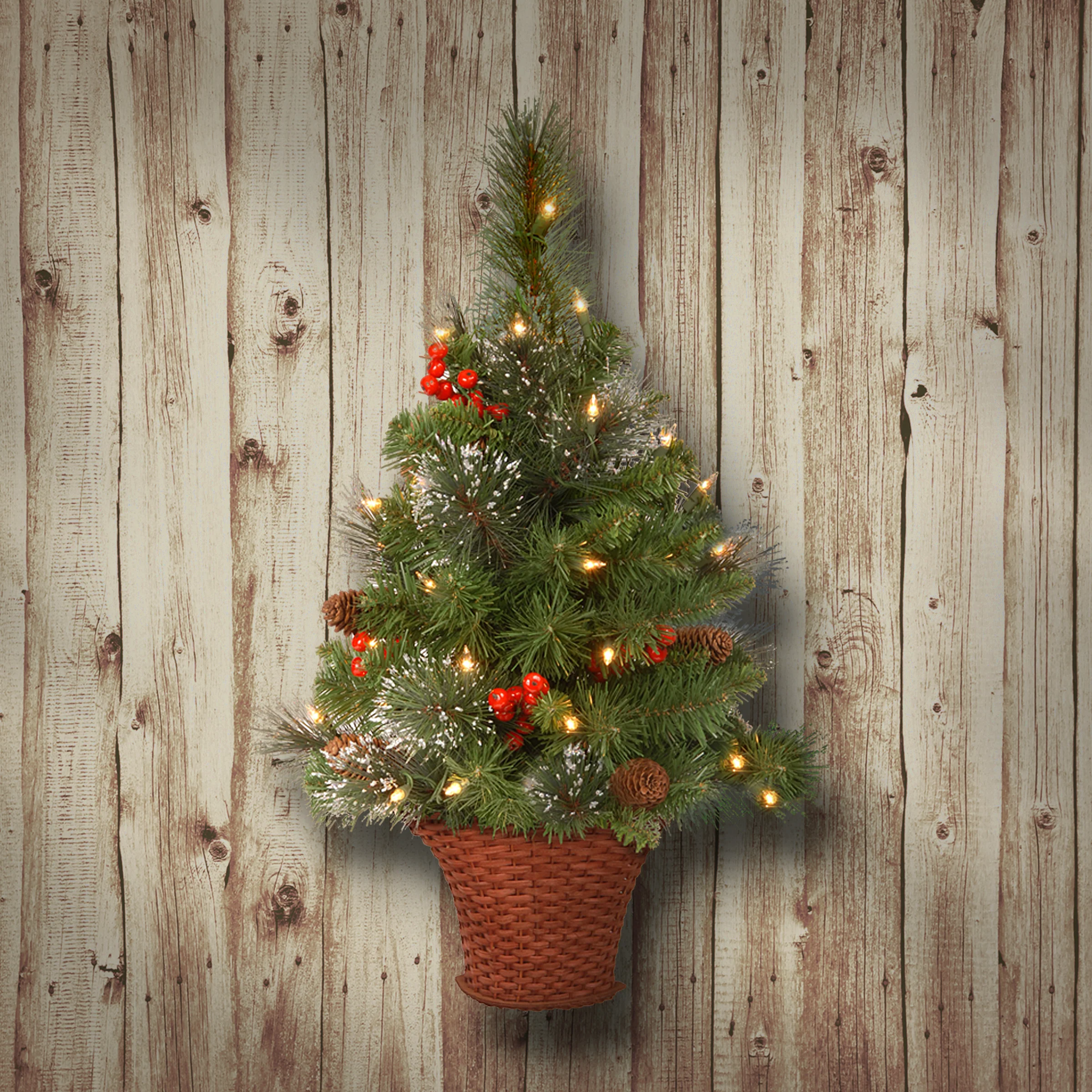3 ft.Pre-Lit Crestwood Spruce Tree with Warm White LED Lights - Image 2