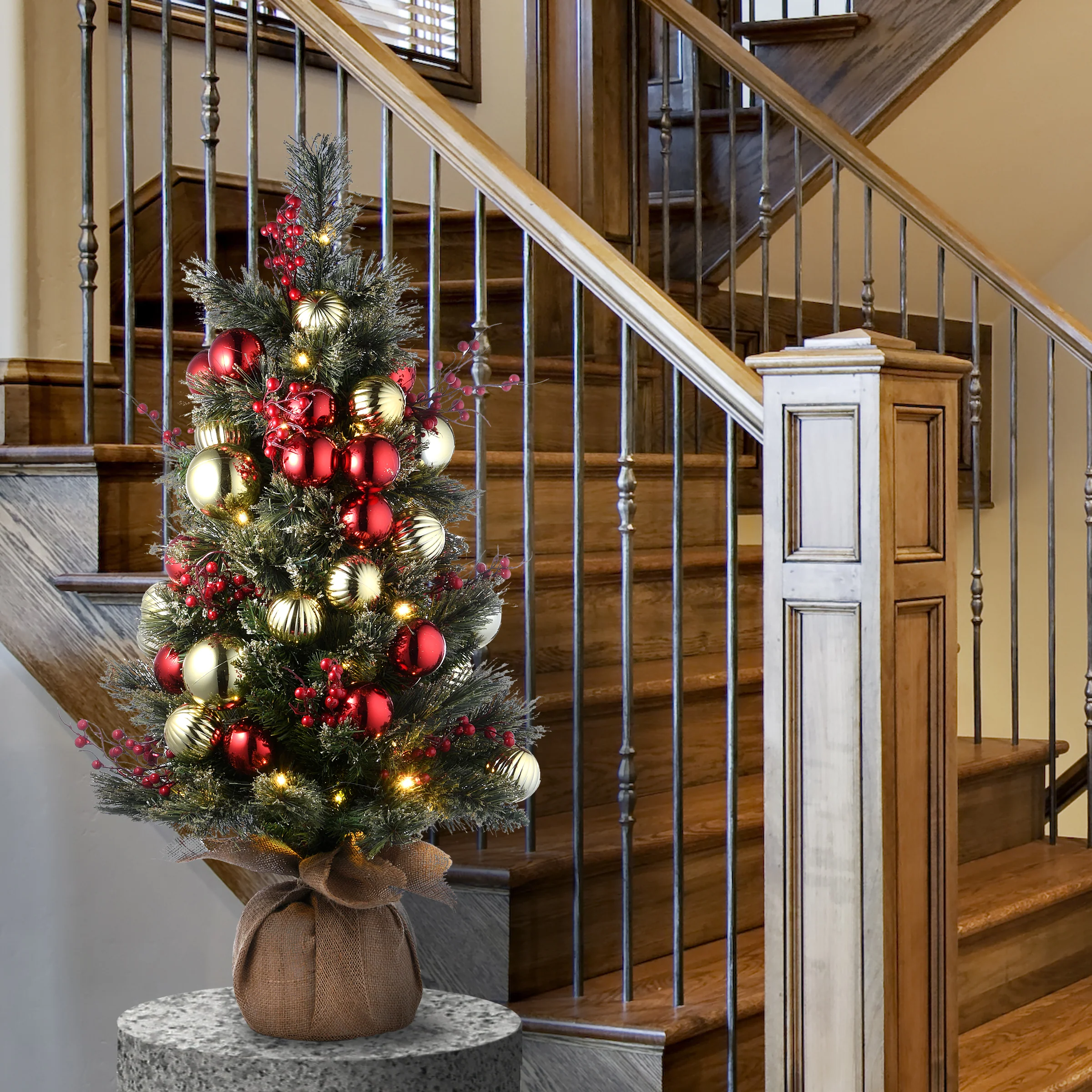 3 ft. Pre-Lit Dakota Pine Tree with LED Lights - Image 2