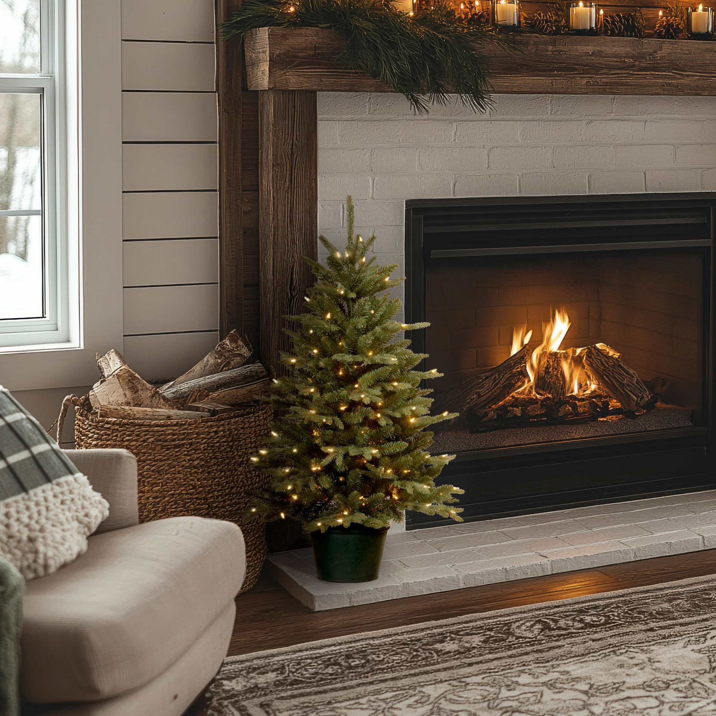 3 ft. Pre-Lit Everyday Collection Tree with Clear Lights, Plug-In - Image 2