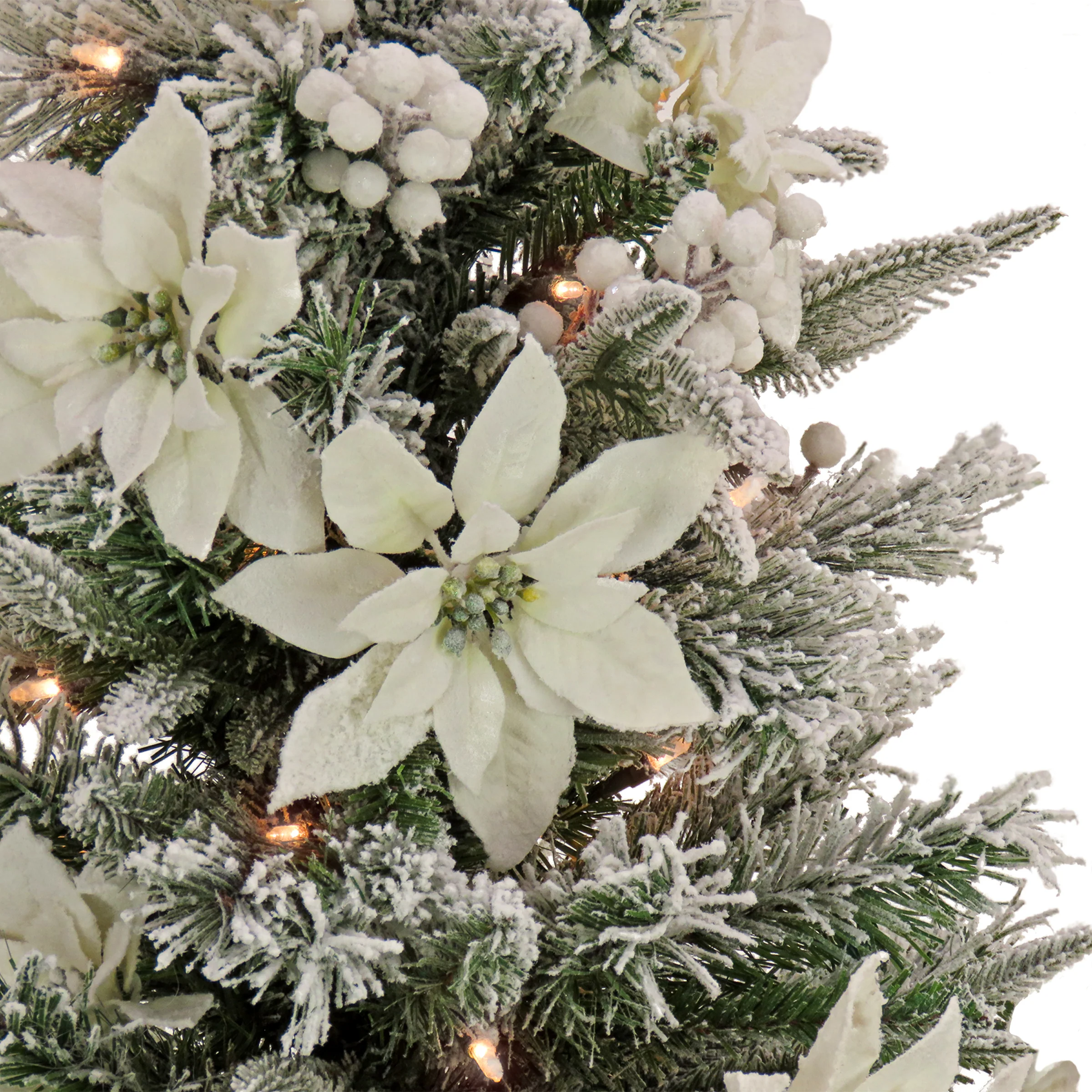 3 ft. Pre-Lit Frosted Colonial Slim Tree with Clear Lights, Plug-In - Image 3