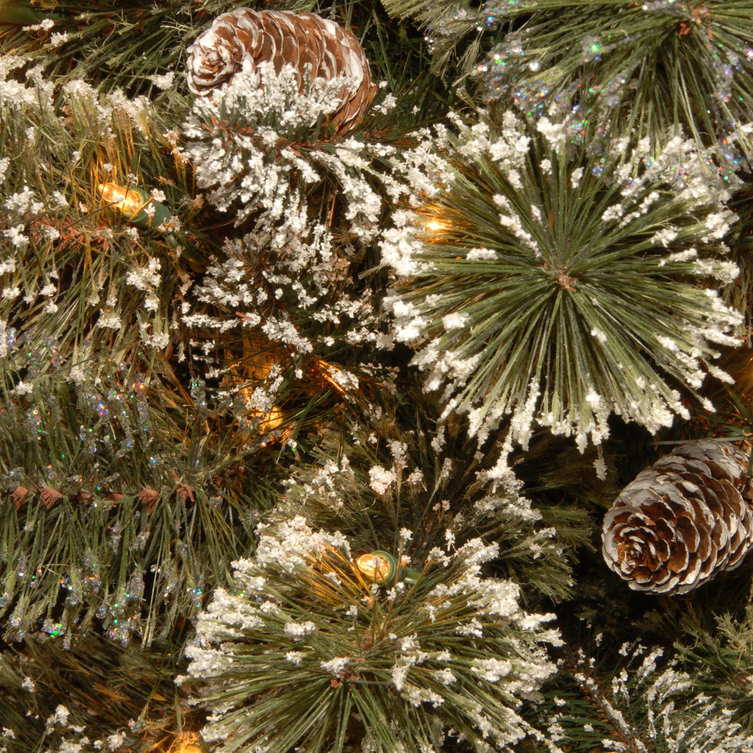3 ft. Pre-Lit Glittery Bristle Tree with LED Lights - Image 3