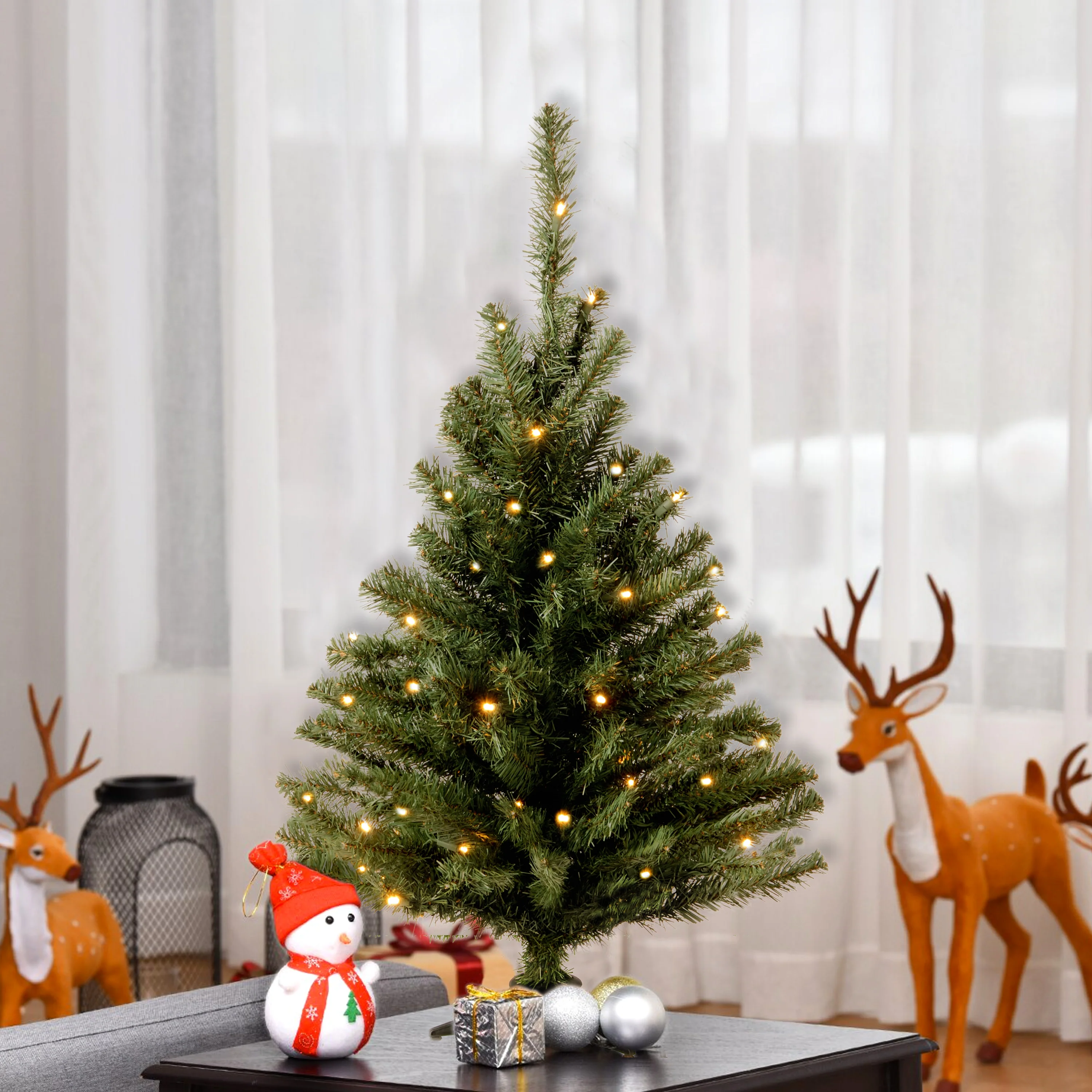 3 ft. Pre-Lit Kincaid Spruce Tree with Clear Lights, Plug-In - Image 6