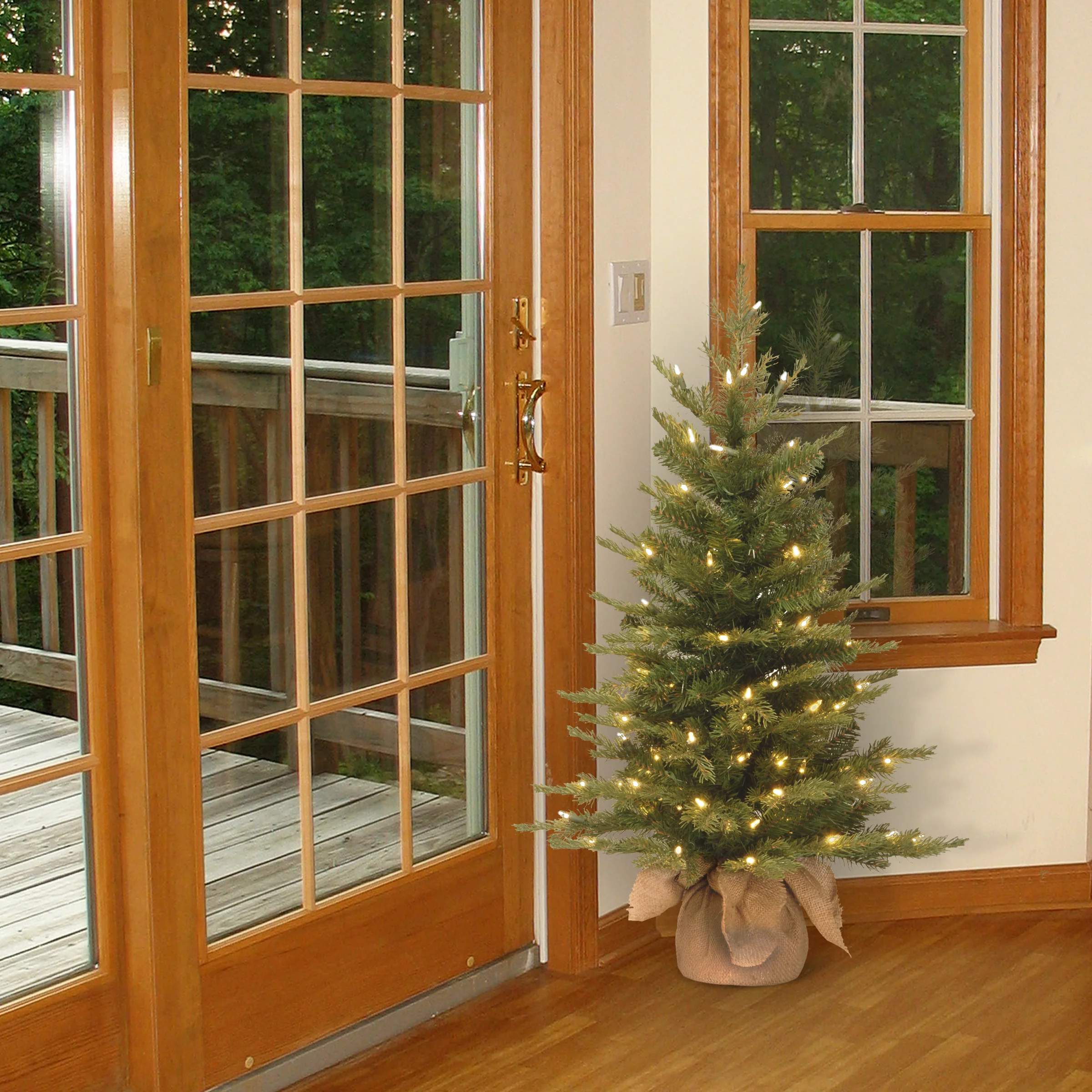 3 ft. Pre-Lit Nordic Spruce Tree with Clear Lights - Image 2
