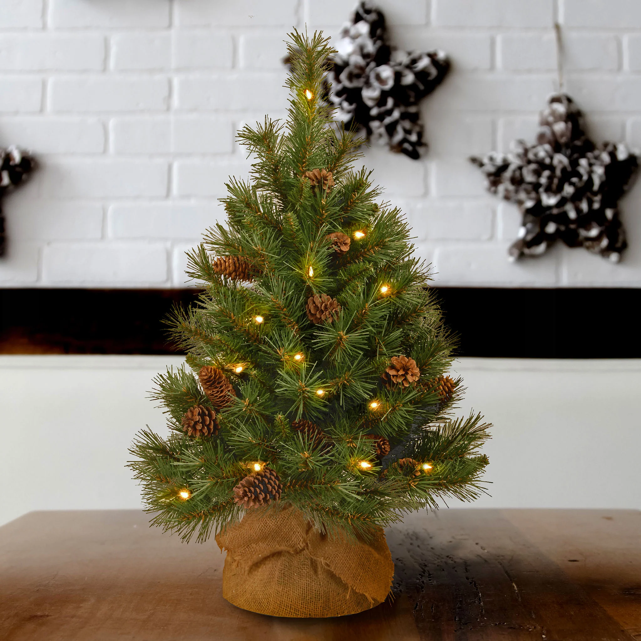 3 ft.Pre-Lit Pine Cone Tree with LED Lights - Image 3