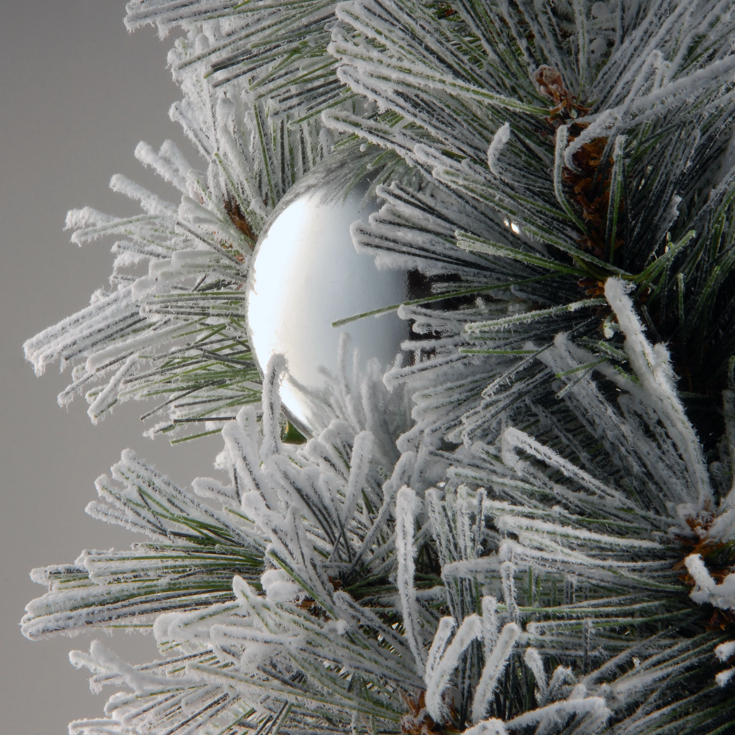 3 ft. Pre-Lit Snowy Bristle Pine Tree with LED Lights - Image 4