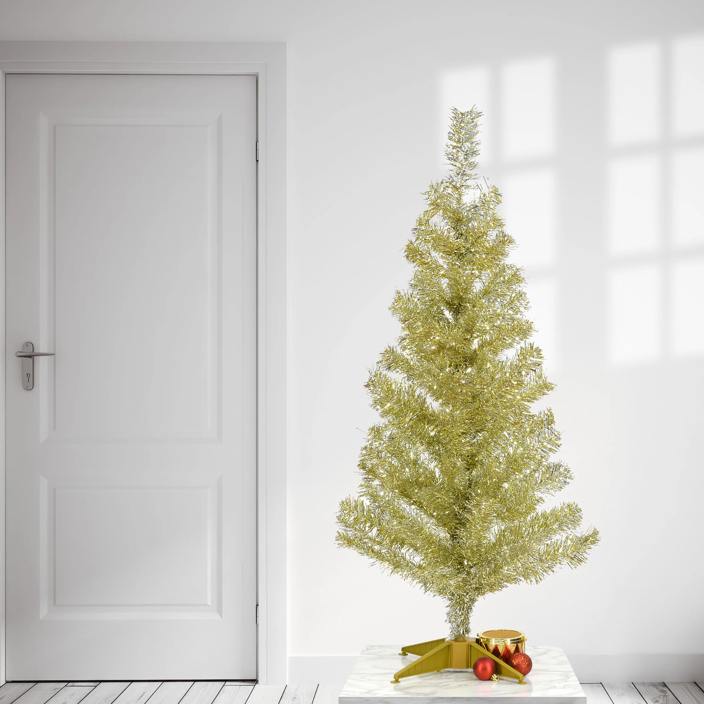3 ft. Tinsel Collection Gold Champagne Tree - Image 2