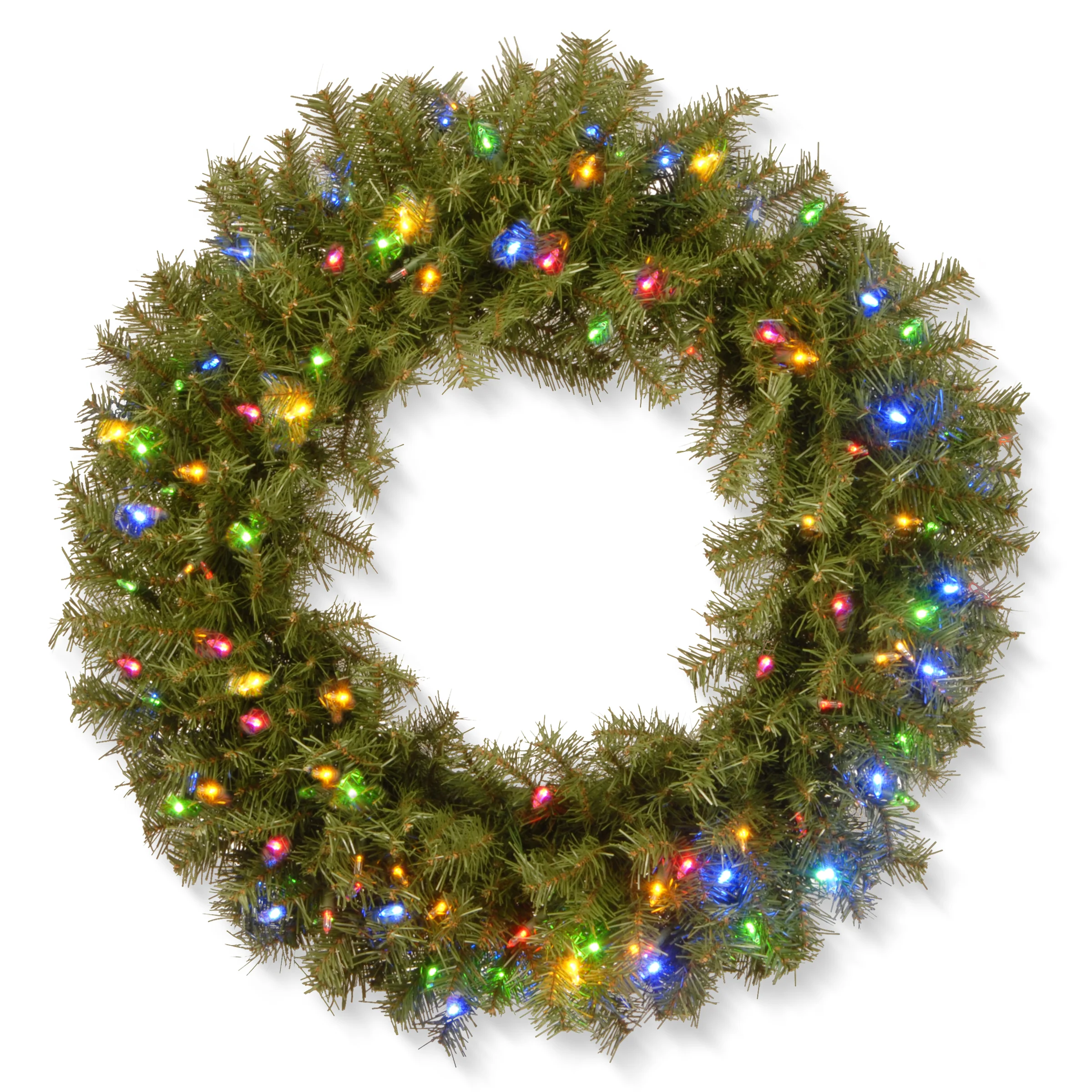30 in. Pre-Lit Norwood Fir Wreath with Dual Color LED - Image 2