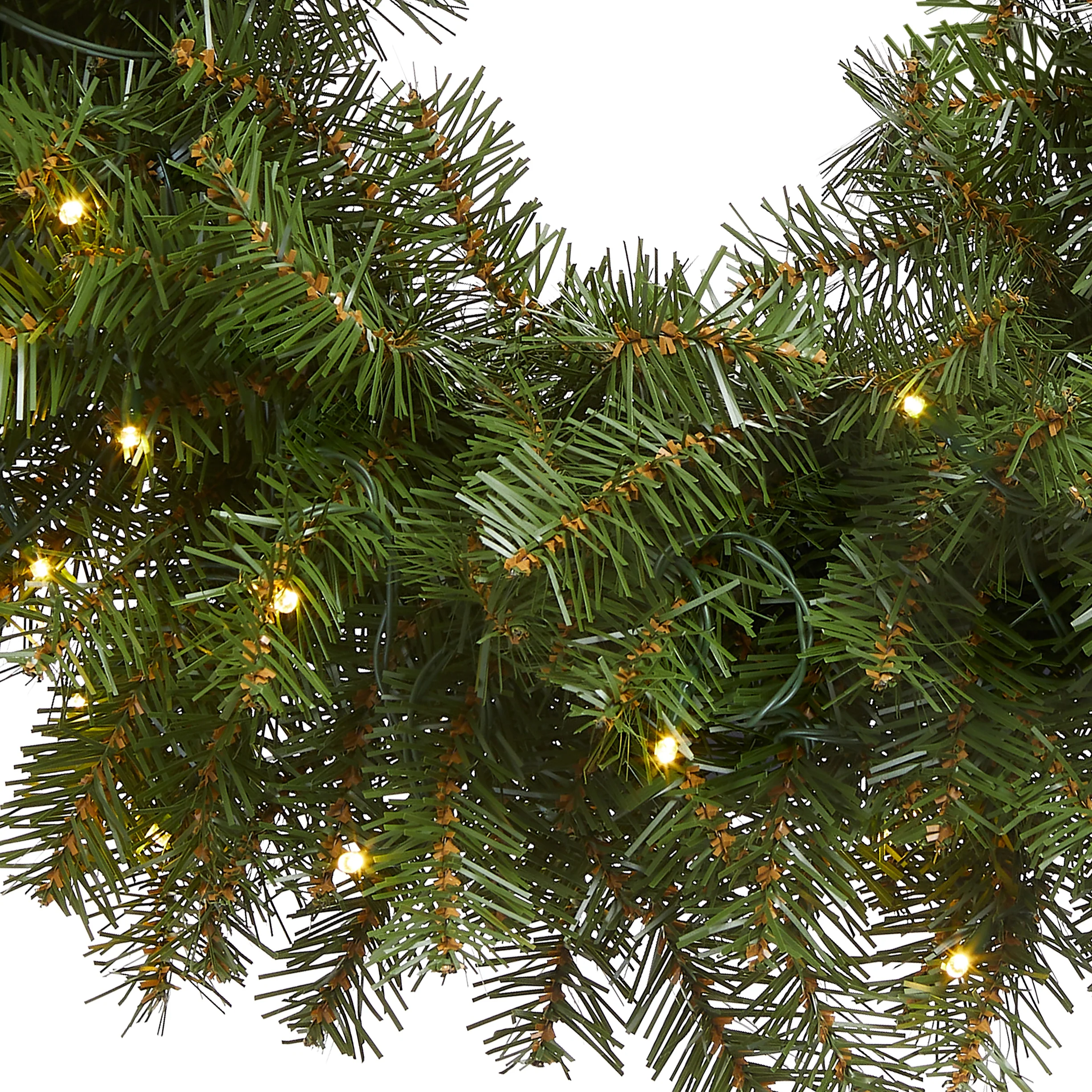 30 in. Pre-Lit Norwood Fir Wreath with LED Lights - Image 3