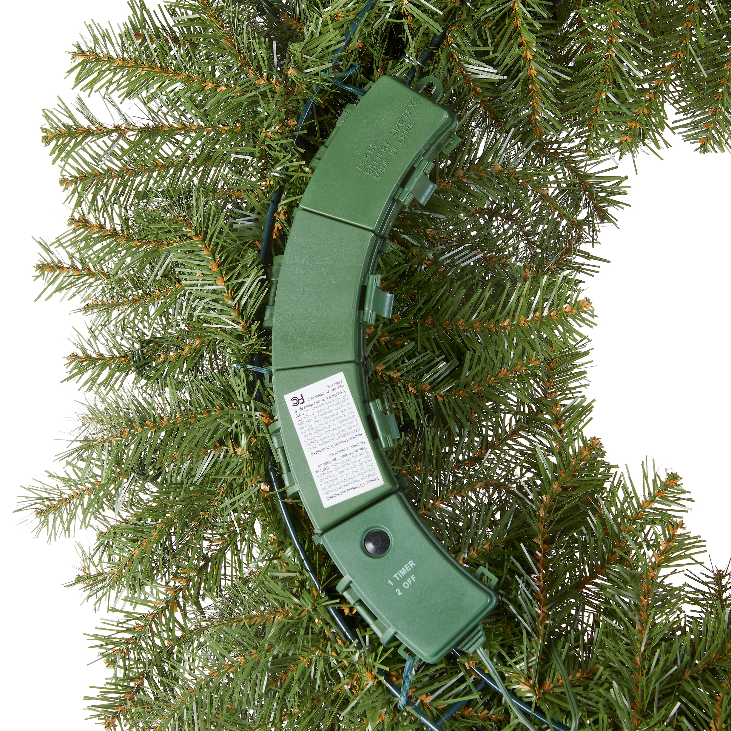 30 in. Pre-Lit Norwood Fir Wreath with LED Lights - Image 4