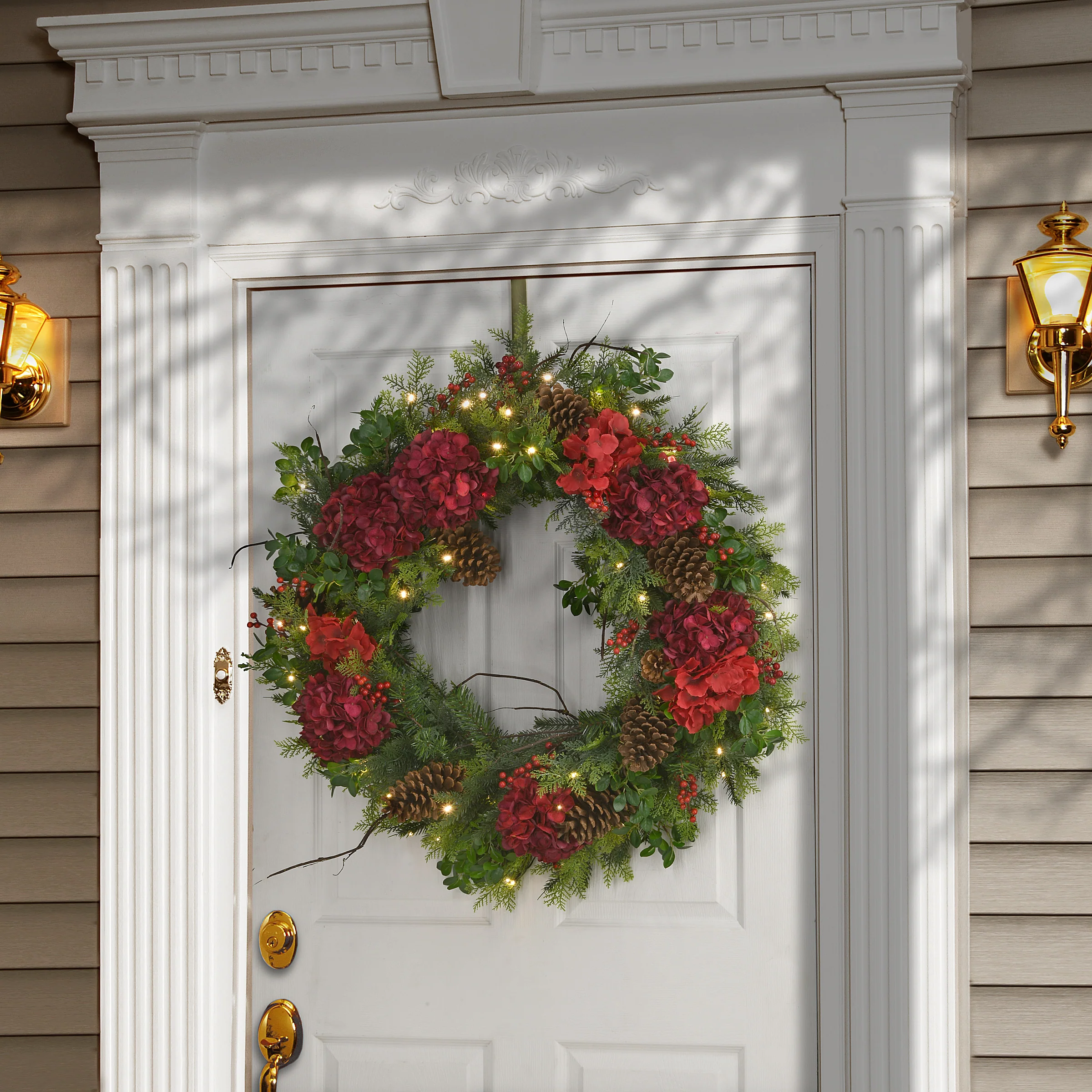 30 in. Pre-Lit Vienna Waltz Decorated Wreath with LED Lights - Image 2