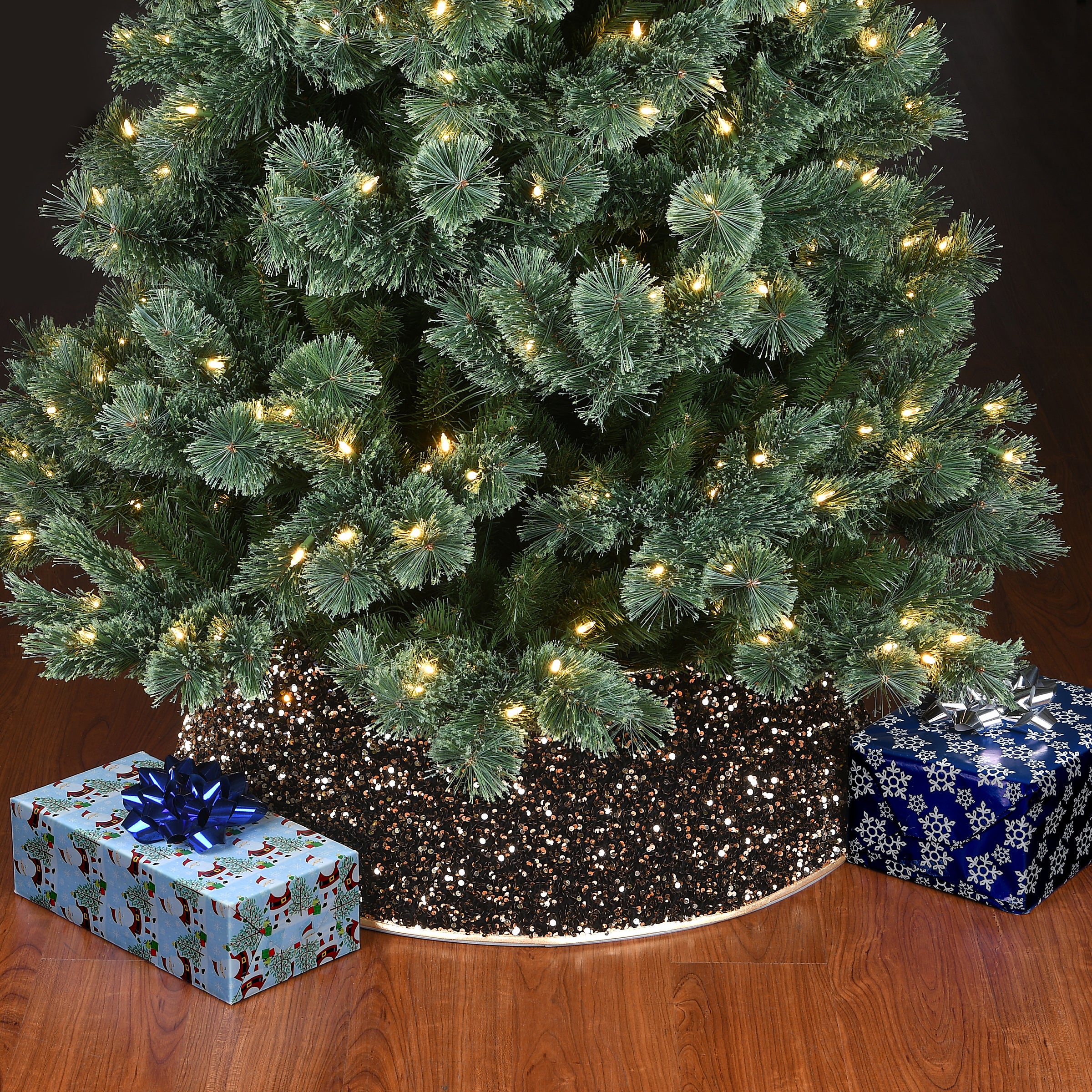 30 in. Christmas Tree Collar, Gold - Image 2