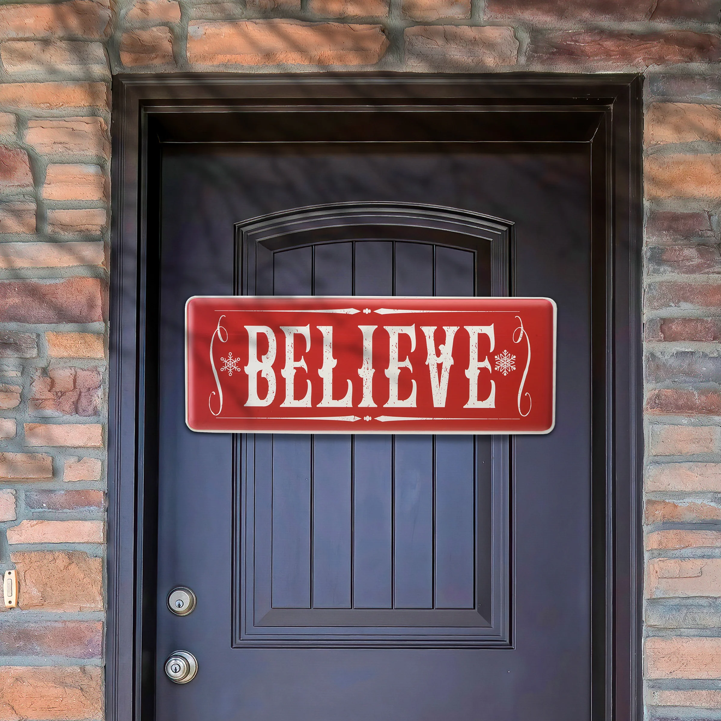 31 in. Believe Horizontal Holiday Wall Sign - Image 2