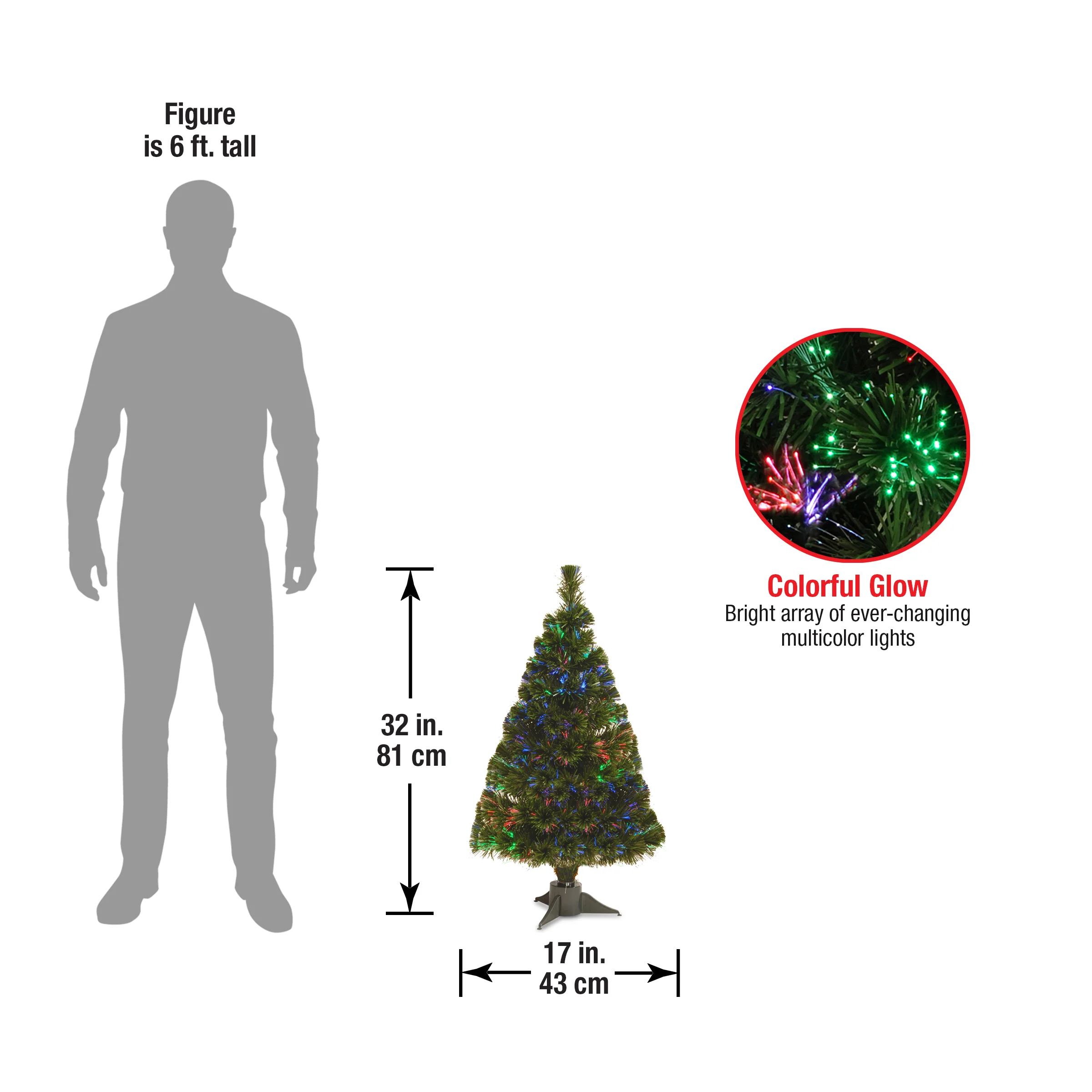 32 in. Pre-Lit Fiber Optic Ice Tree - Image 4