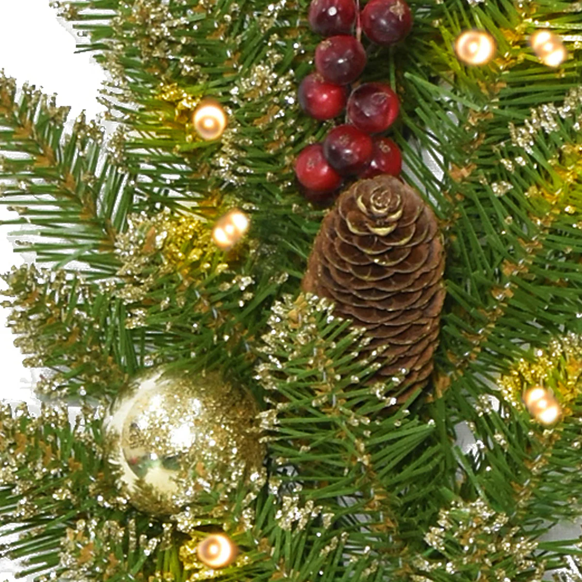 32 in. Pre-Lit Glittery Gold Dunhill Fir Bethlehem Star with LED Lights - Image 3