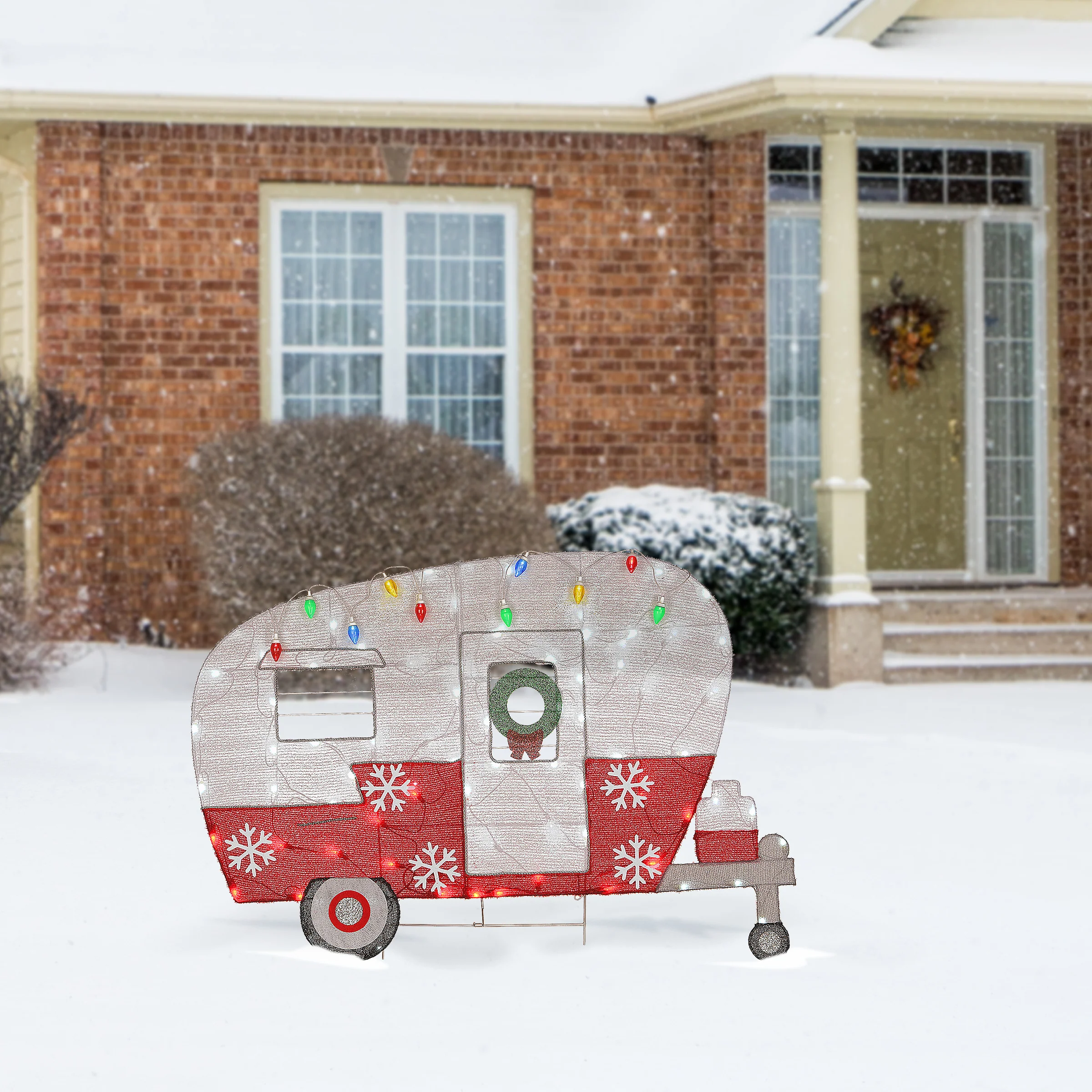 32 in. Pre-Lit Christmas Camper, Plug-In - Image 2