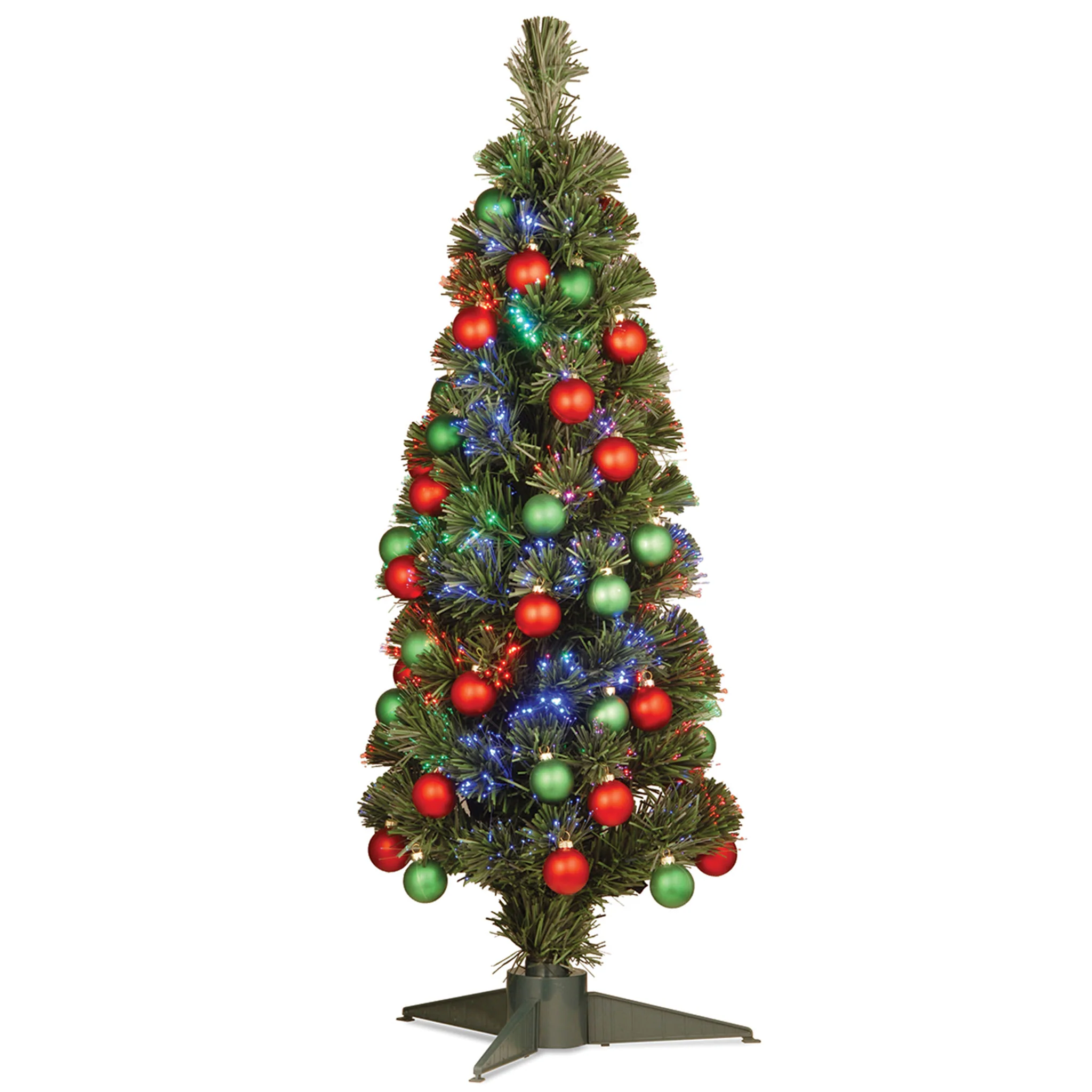 36 in. Pre-Lit Fiber Optic Fireworks Ornament Tree, Plug-In