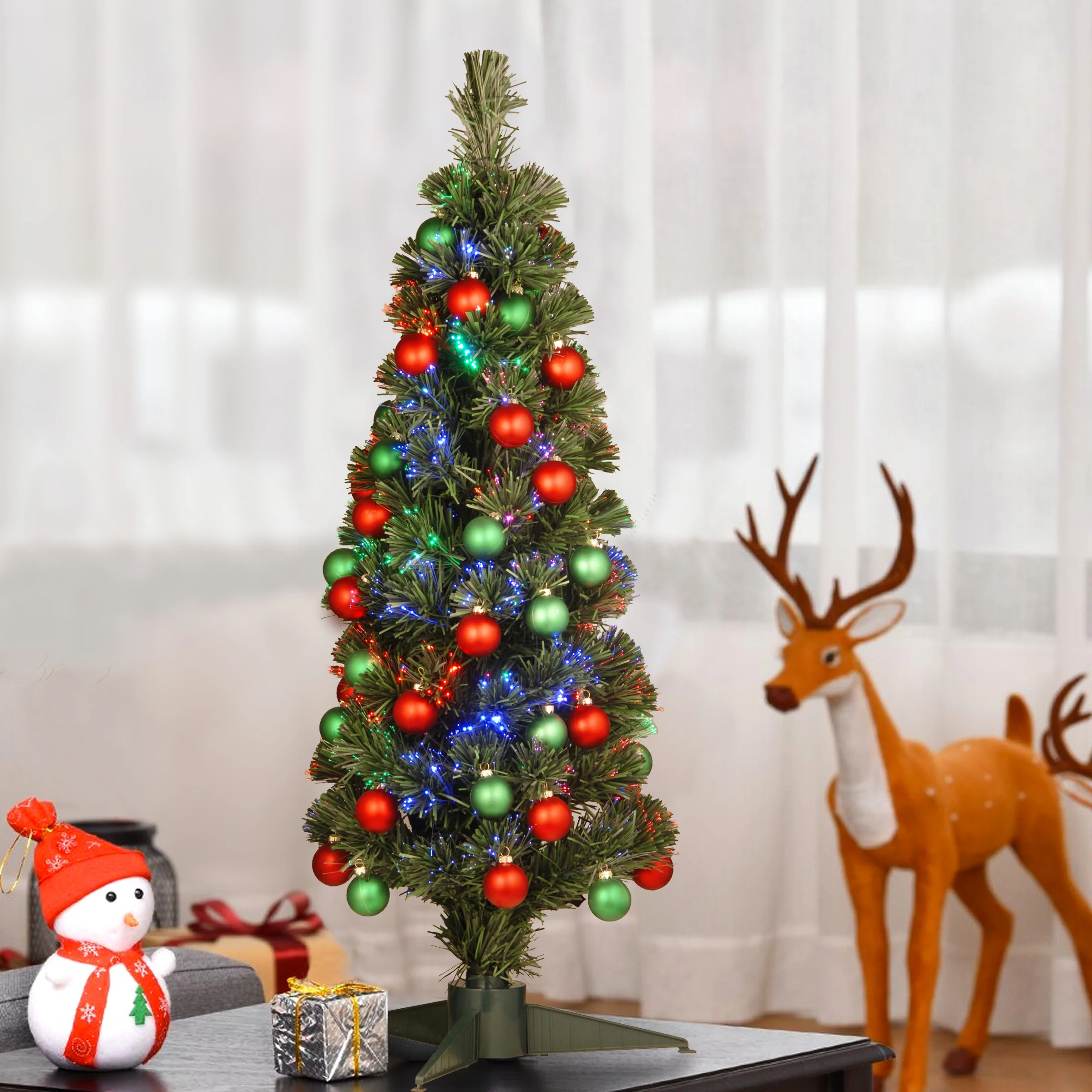 36 in. Pre-Lit Fiber Optic Fireworks Ornament Tree, Plug-In - Image 4