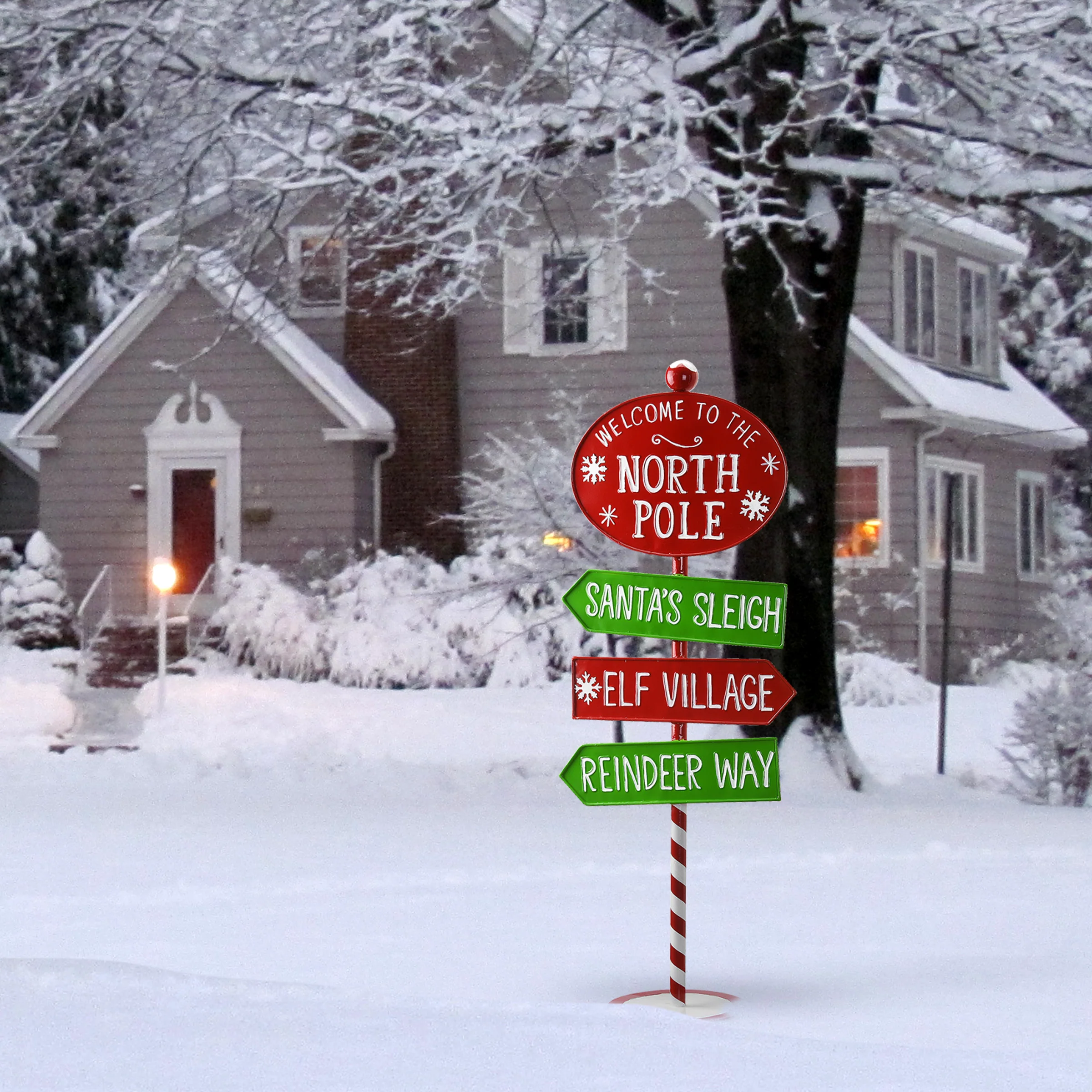 36 in. North Pole Signpost - Image 2