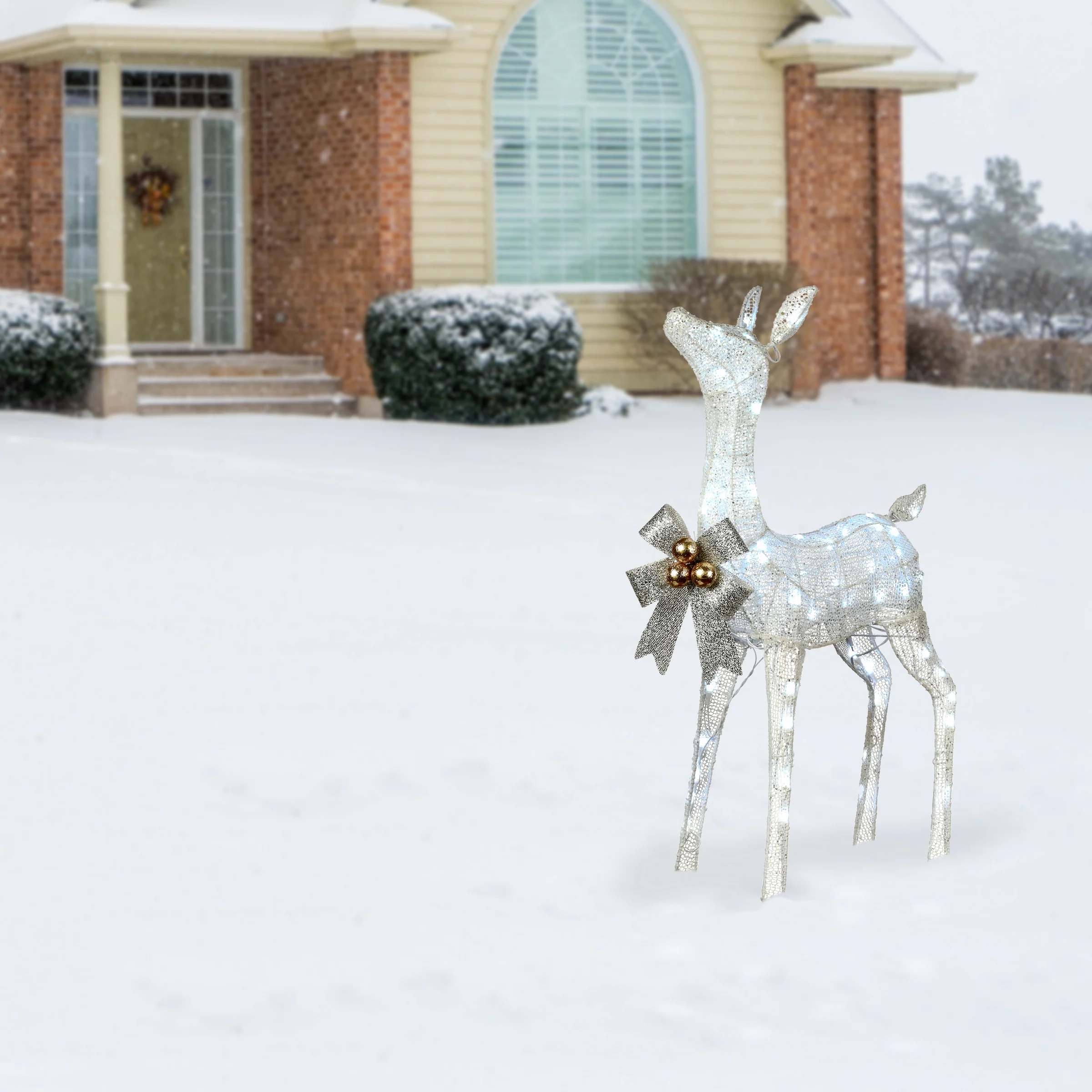 36 in. Pre-Lit Glittered Fawn, Plug-In - Image 2
