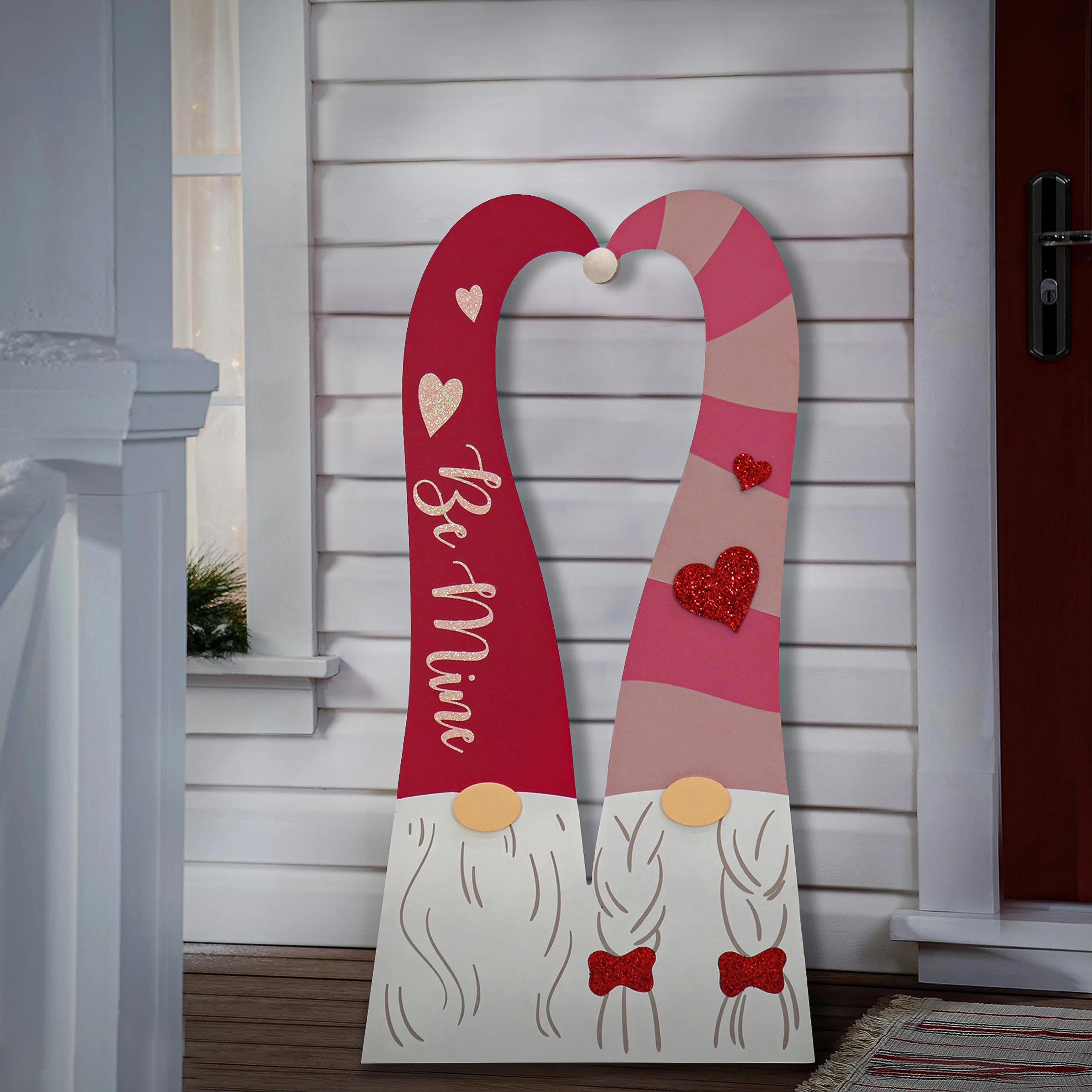 36 in. Valentine's Gnome Couple Porch Decor - Image 2
