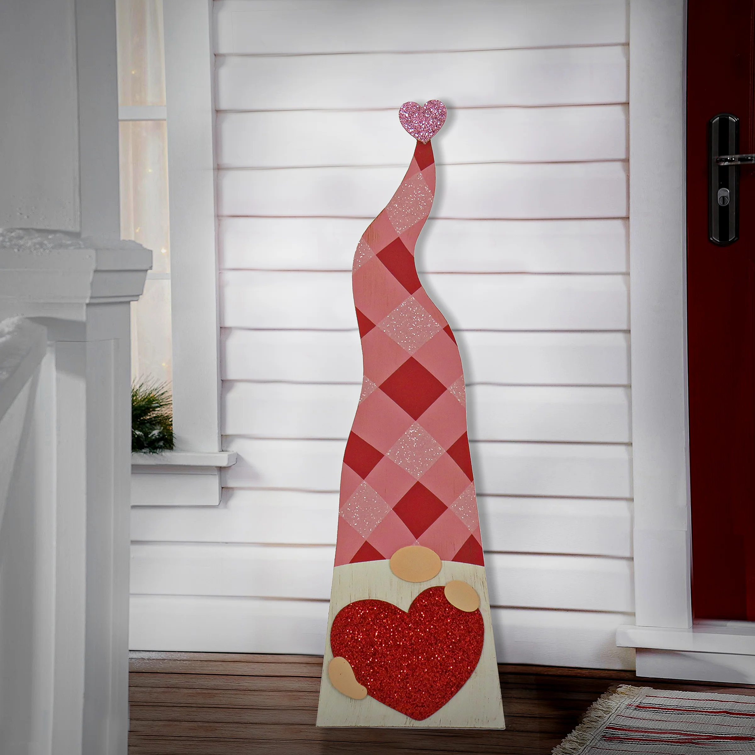 36 in. Valentine's Heart Gnomes Porch Decoration - Image 2