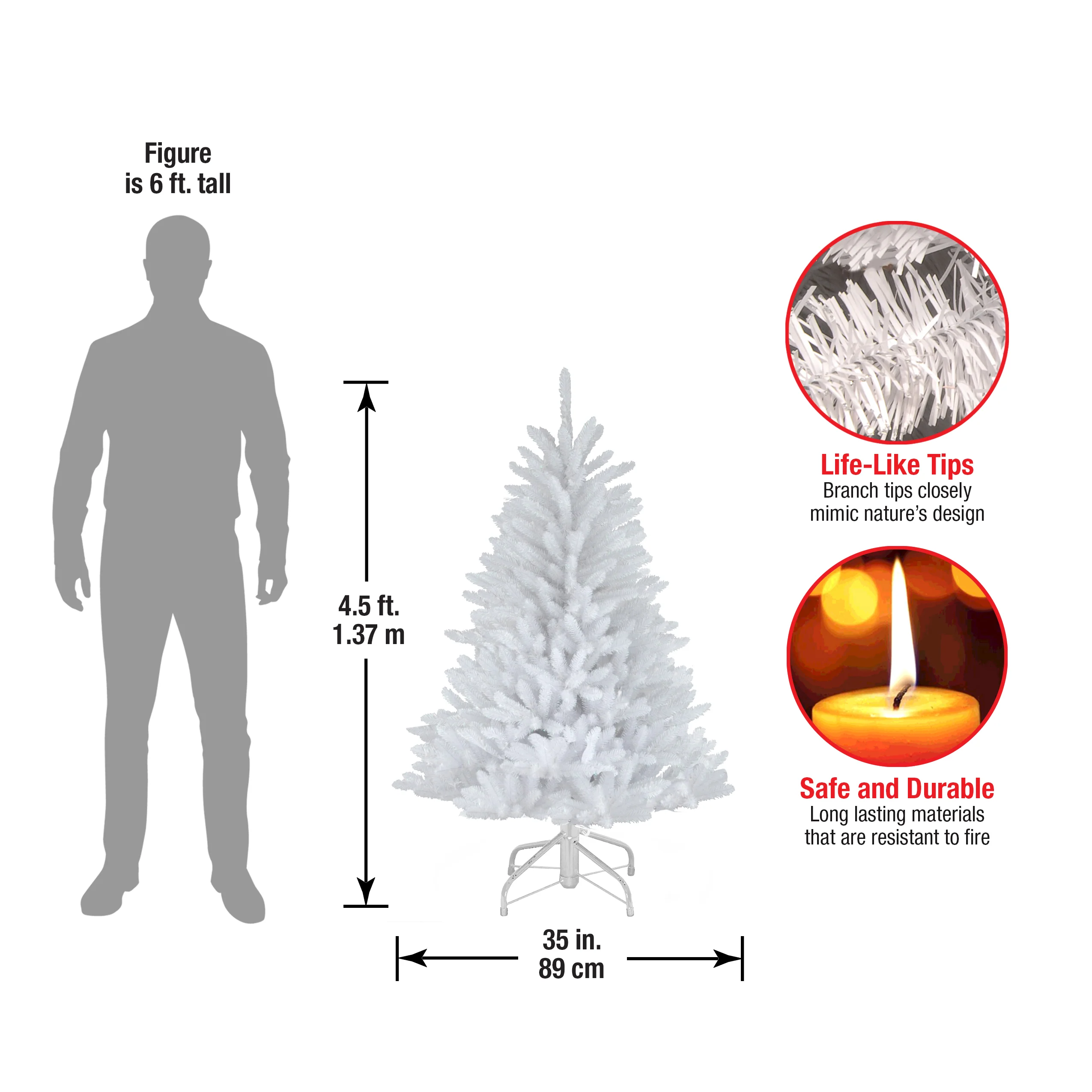 4.5 ft. Dunhill White Fir Tree - Image 3