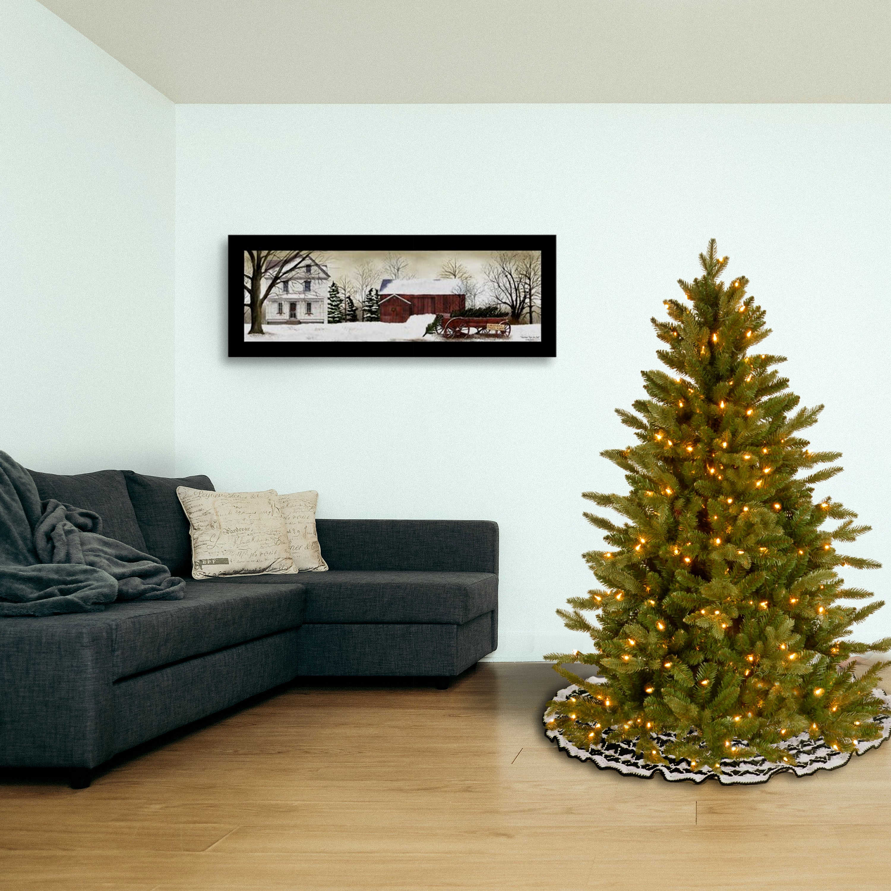 4.5 ft. Pre-Lit Avalon Spruce Medium Tree with Clear Lights - Image 2