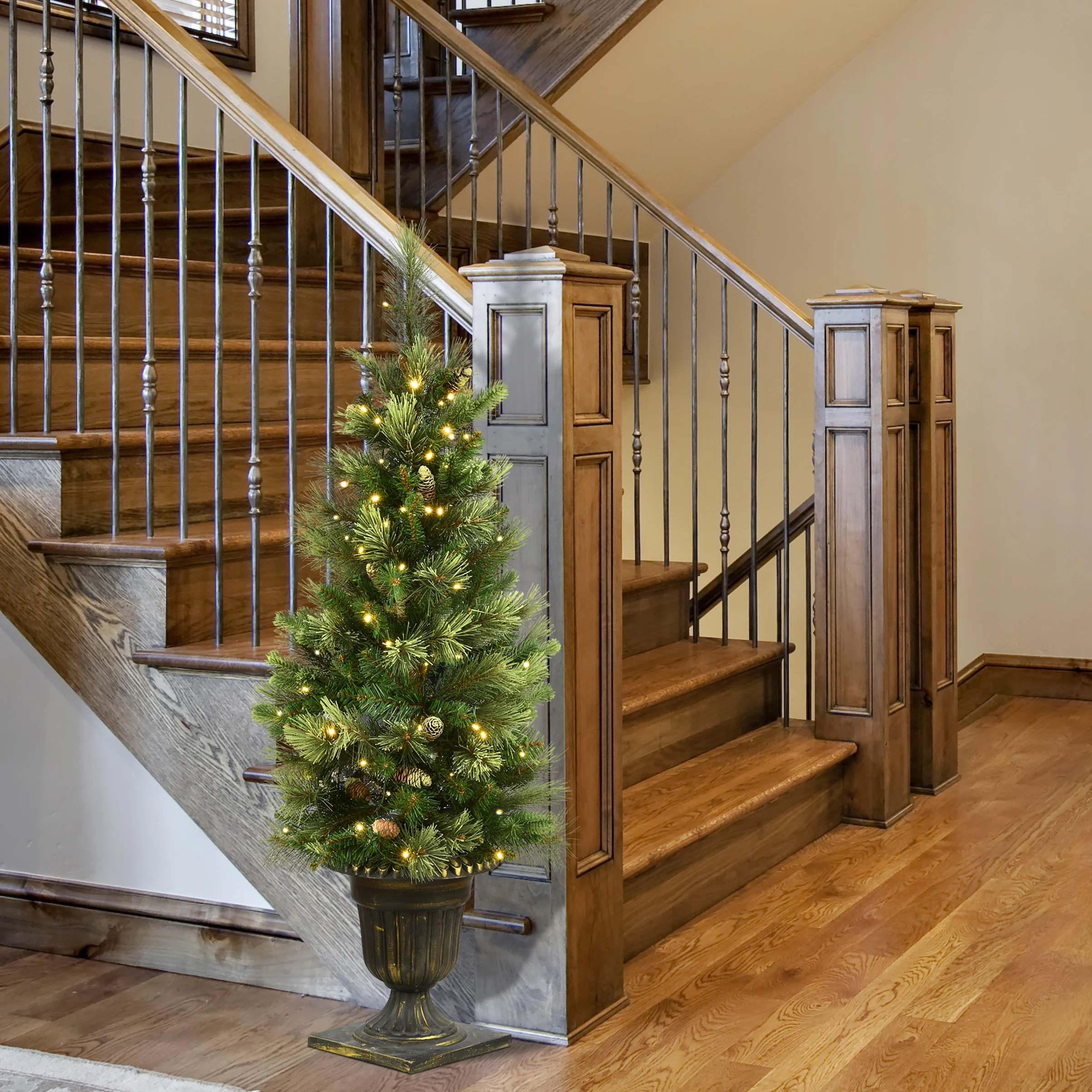 4.5 ft. Pre-Lit Carolina Pine Tree with LED Lights - Image 2