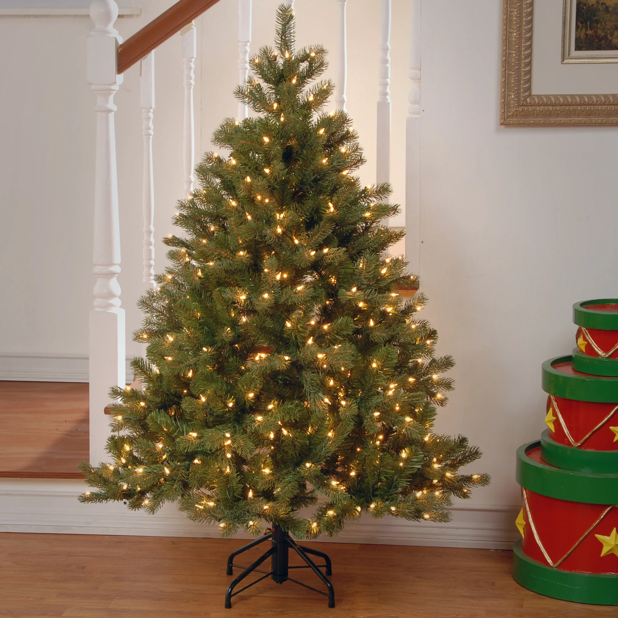 4.5 ft. Pre-Lit Downswept Douglas Fir Tree with Clear Lights, Plug-In - Image 4