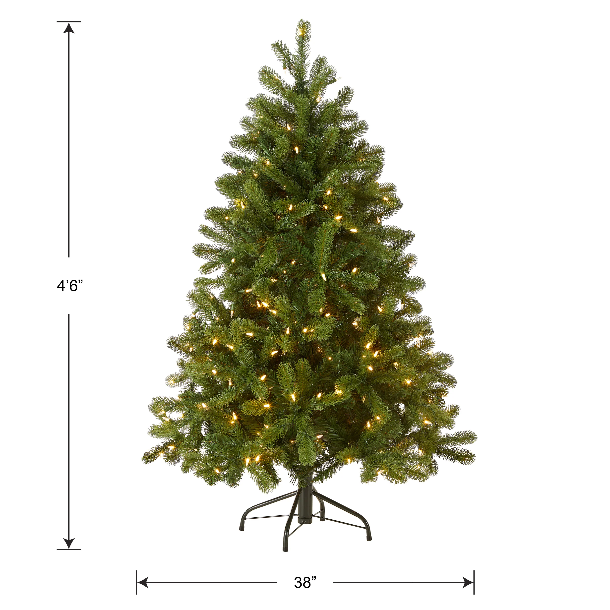 4.5 ft. Pre-Lit Downswept Douglas Fir Tree with Dual Color LED Lights, Plug-In - Image 5