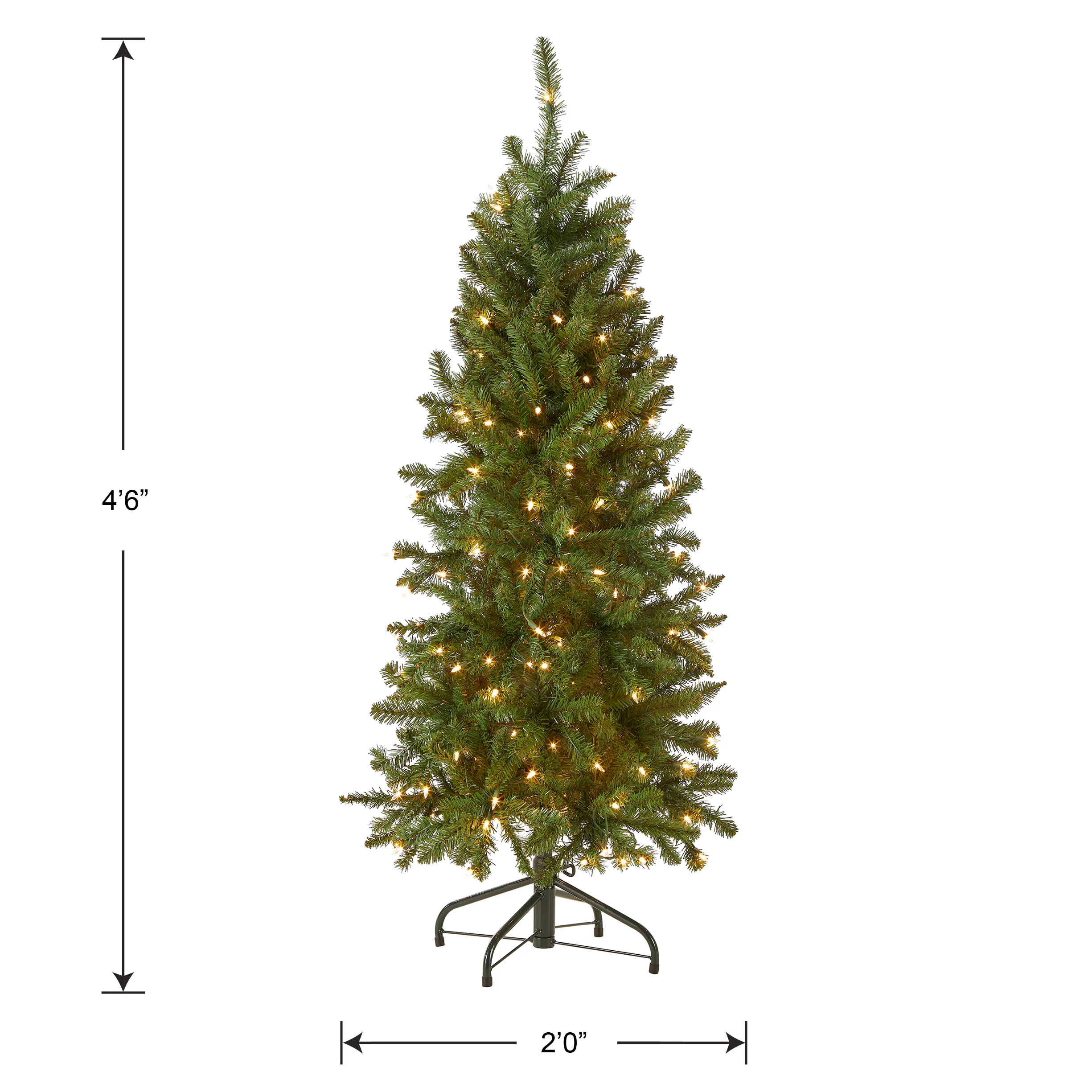 4.5 ft. Pre-Lit Kingswood Fir Pencil Tree with Clear Lights, Plug-In - Image 5