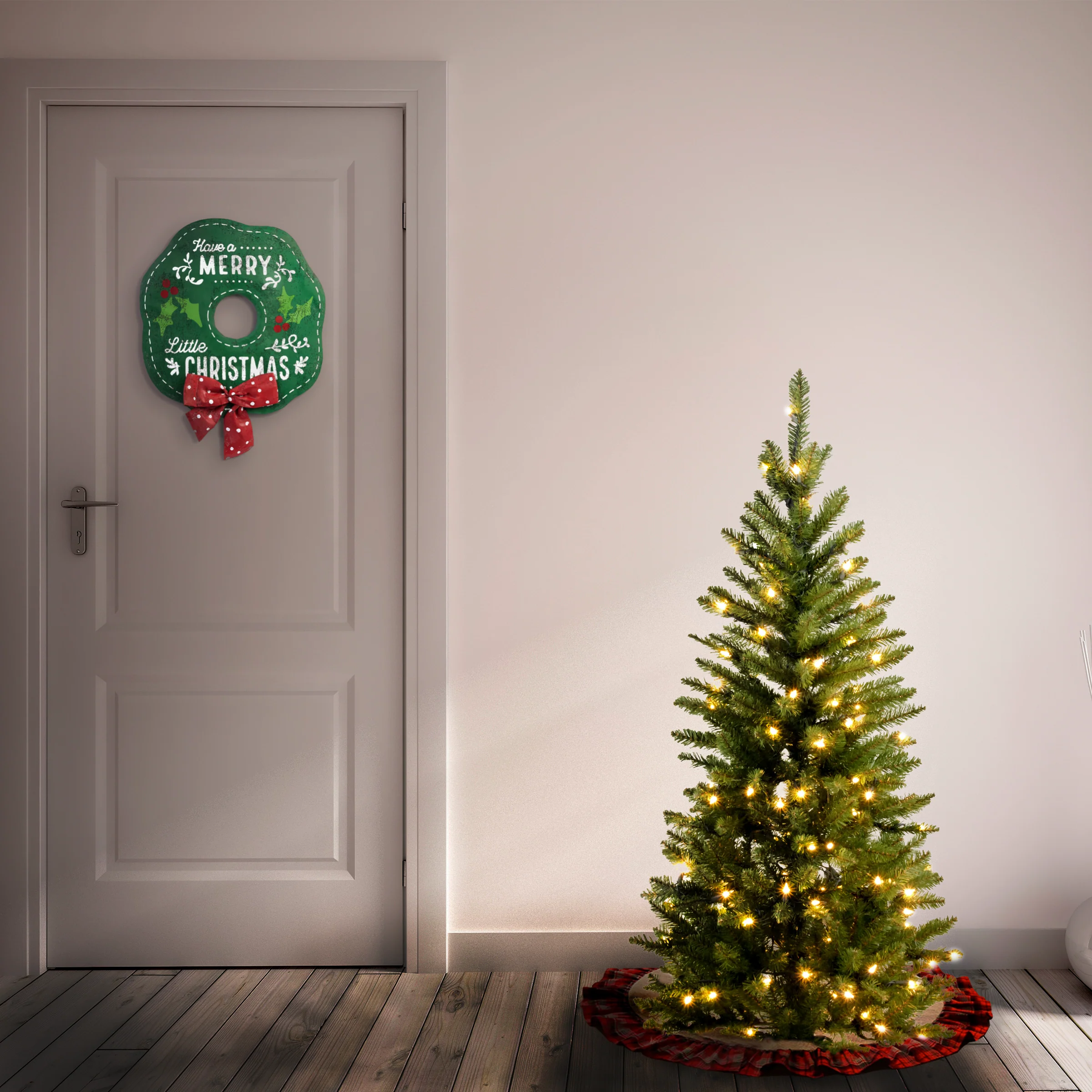 4.5 ft. Pre-Lit Kingswood Tree with Clear Lights - Image 2