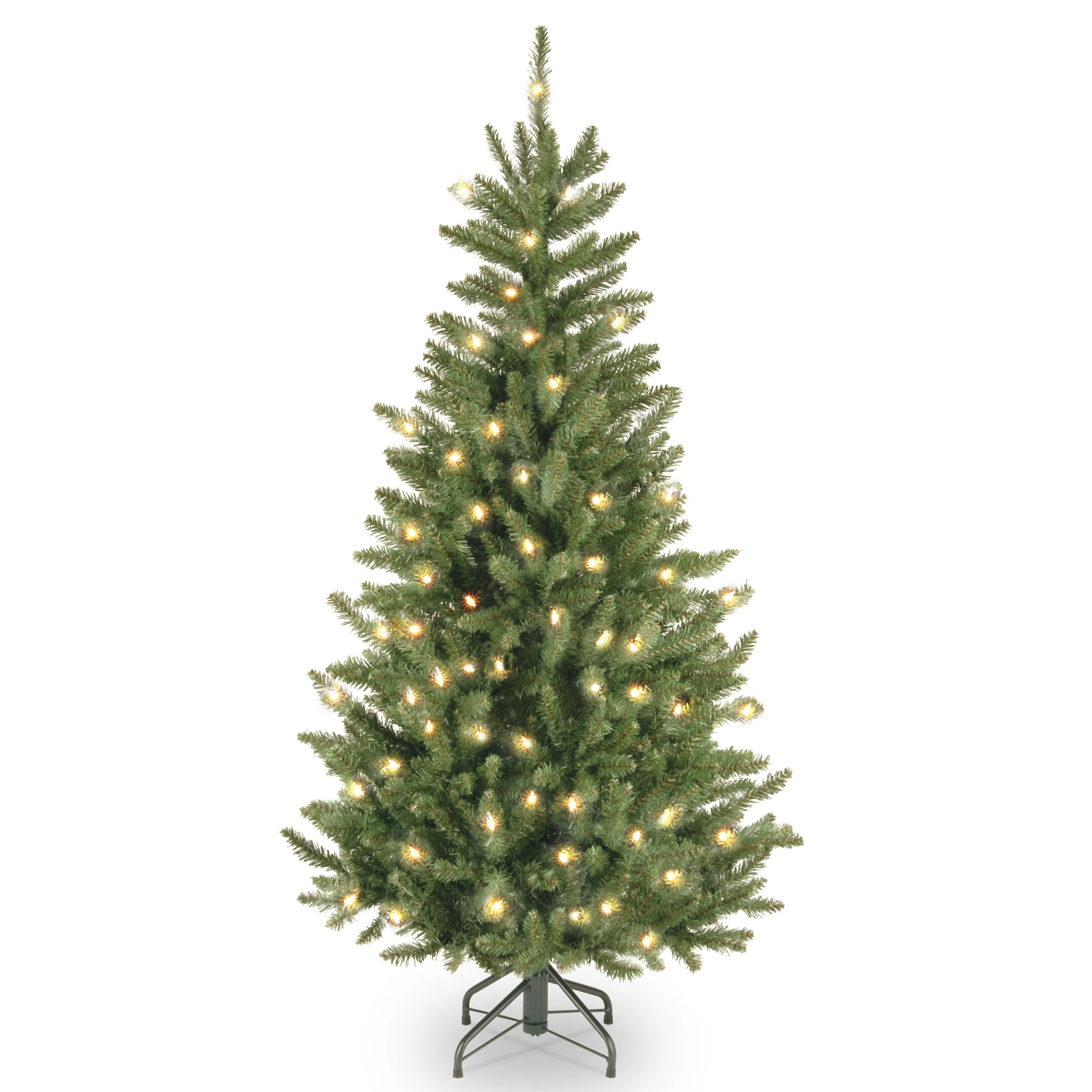 4.5 ft. Pre-Lit Natural Fraser Fir Slim Tree with Clear Lights